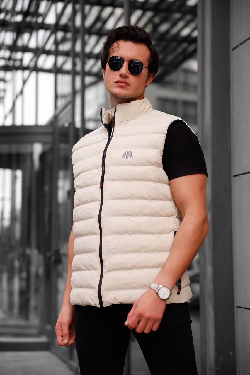 Marco İnce Şişme Dolum Yelek 8010 Krem