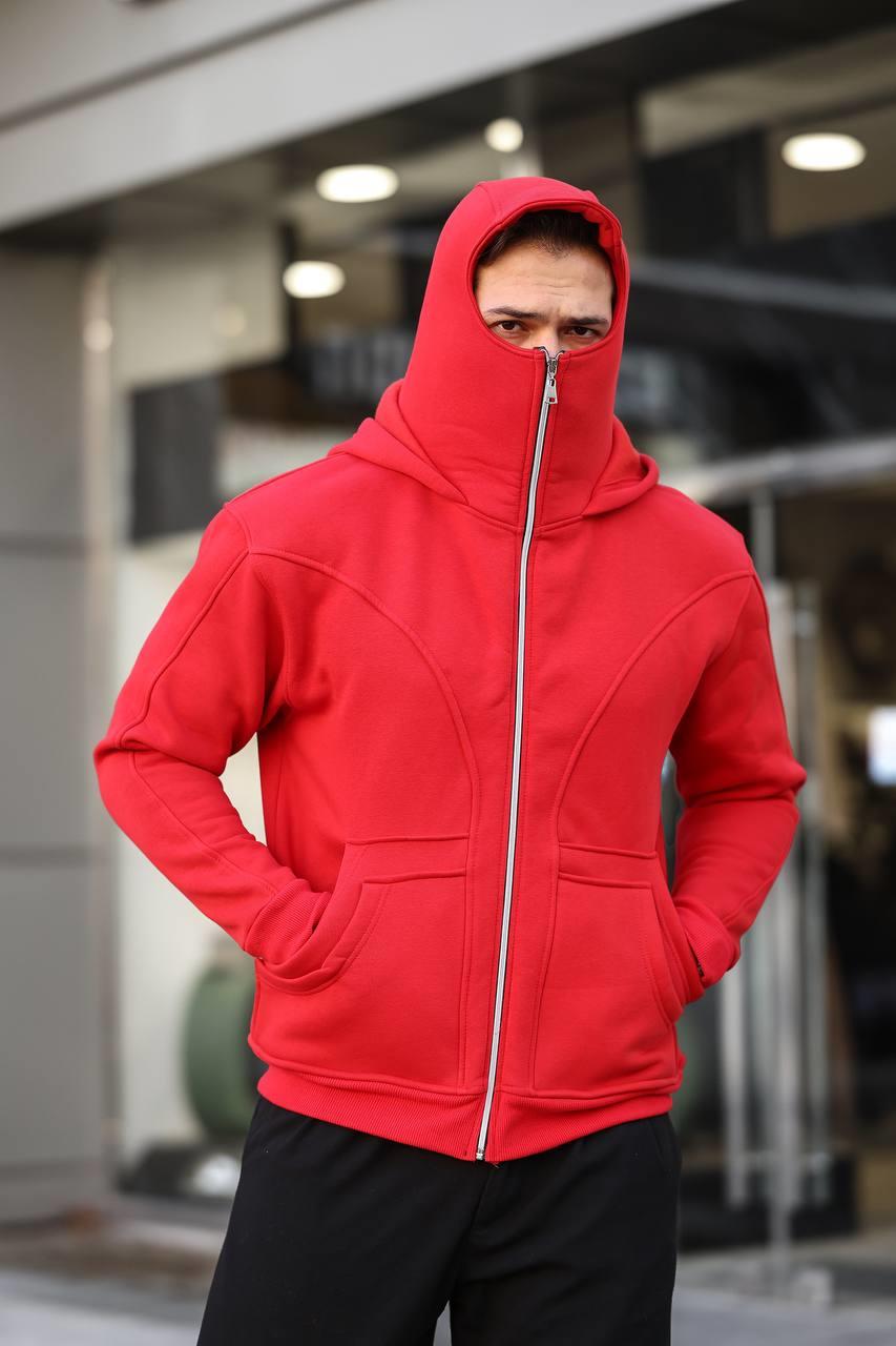 Ninja 3 İplik Fermuarlı Ceket Kırmızı