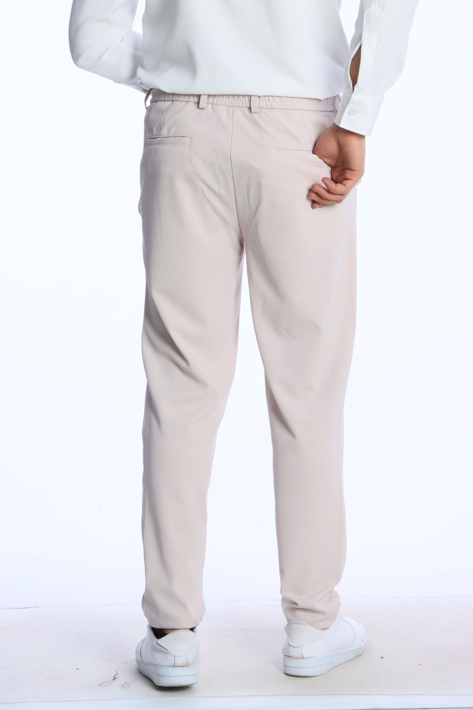 Rbr 01 Fitilli Jogger Pantolon Krem