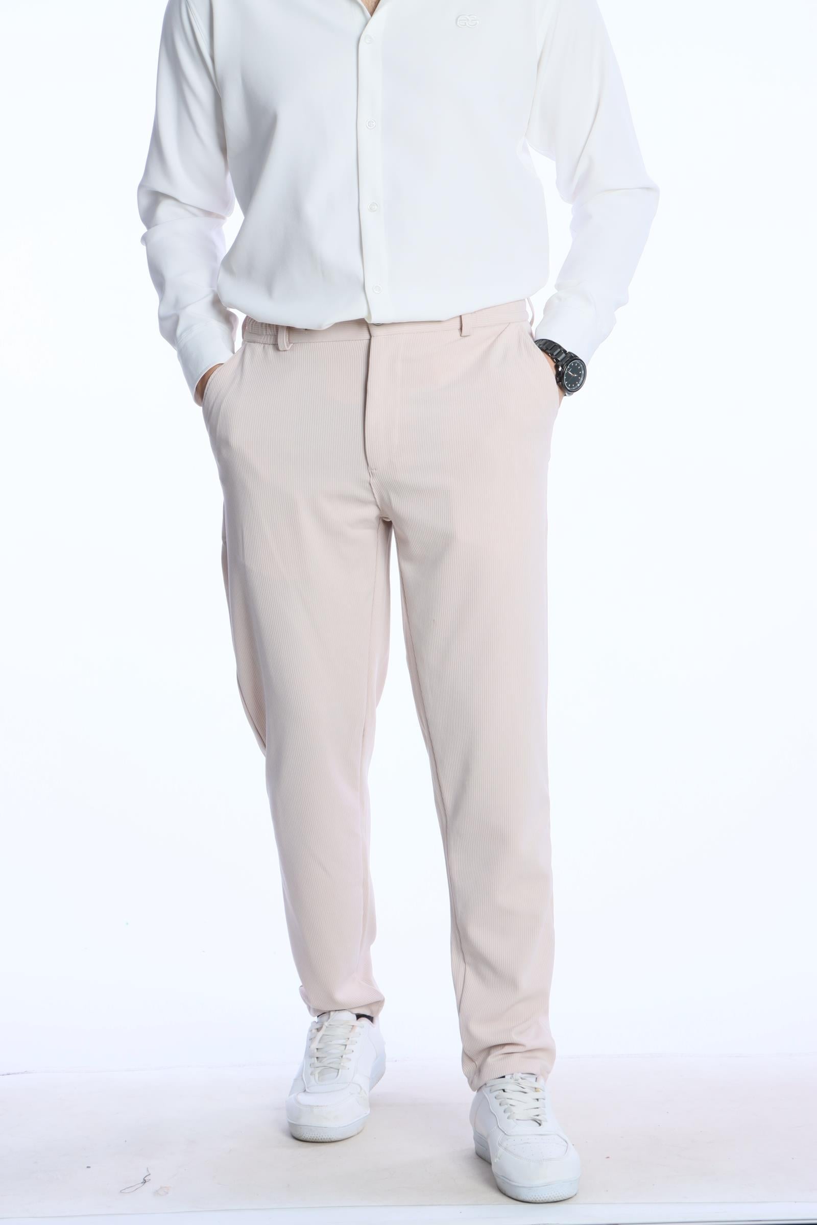 Rbr 01 Fitilli Jogger Pantolon Krem