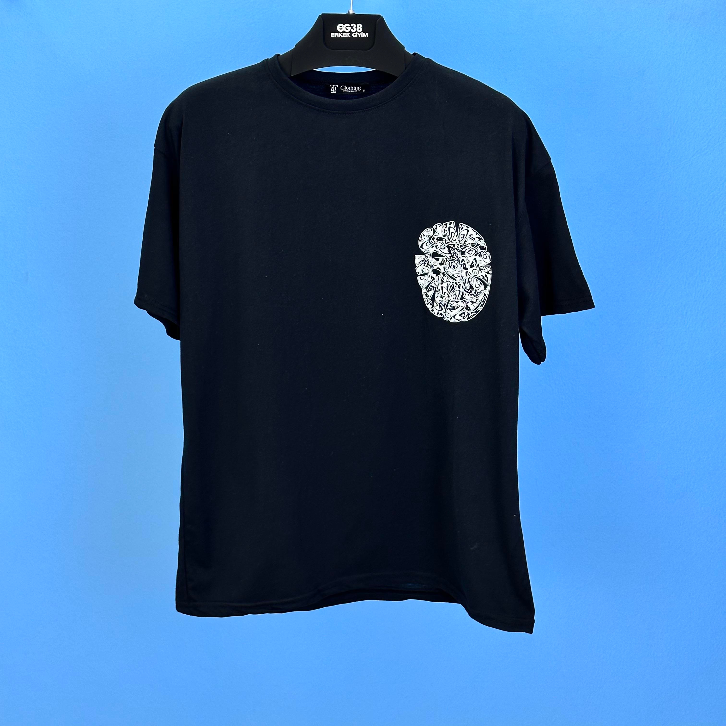 Tmb Labirent Oversize Tişört Siyah