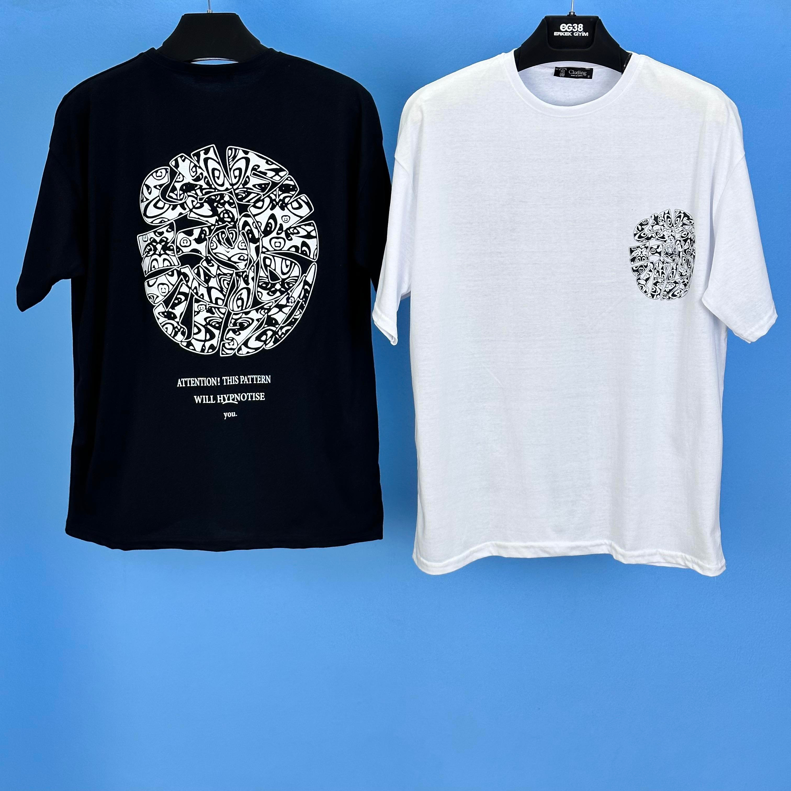Tmb Labirent Oversize Tişört Siyah