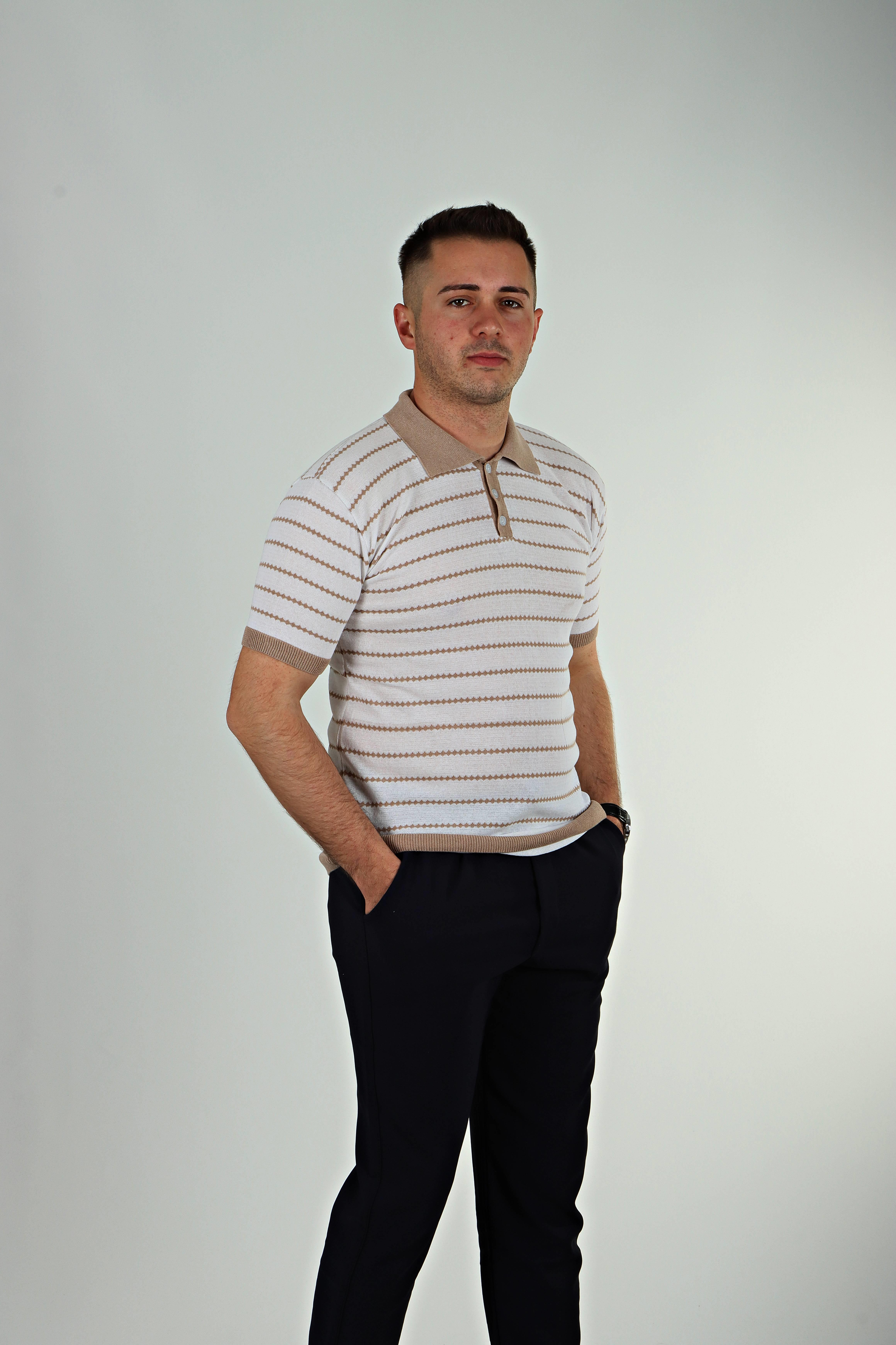 Tmb Zikzak Triko Tshirt Kahve