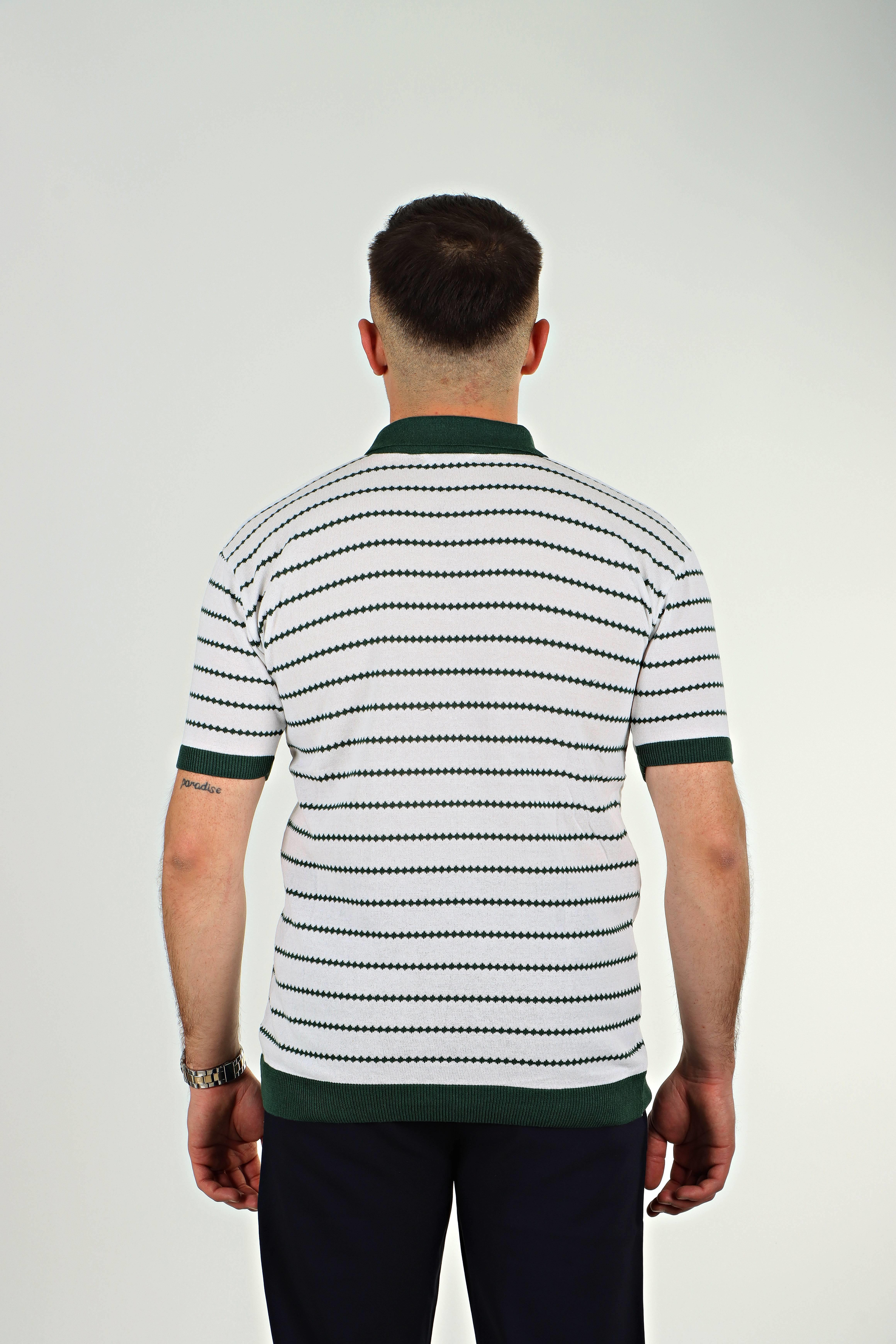Tmb Zikzak Triko Tshirt Zümrüt Yeşili