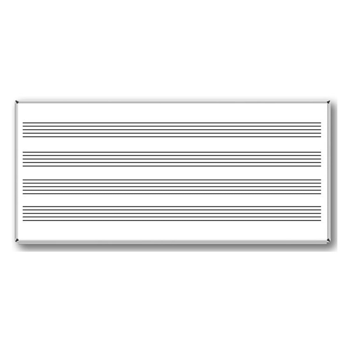 120x240 Müzik Çizgili Laminat Beyaz Yazı Tahtası