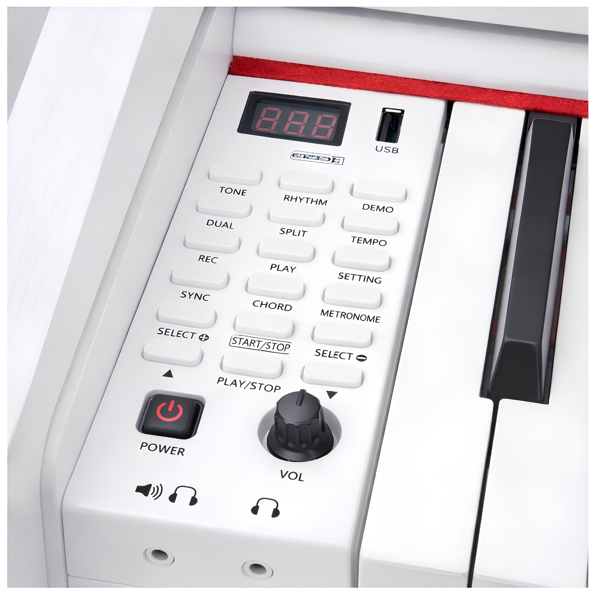 Bolanschi BL-8808 HA-WH Hammer Action Dijital Piyano (Beyaz)