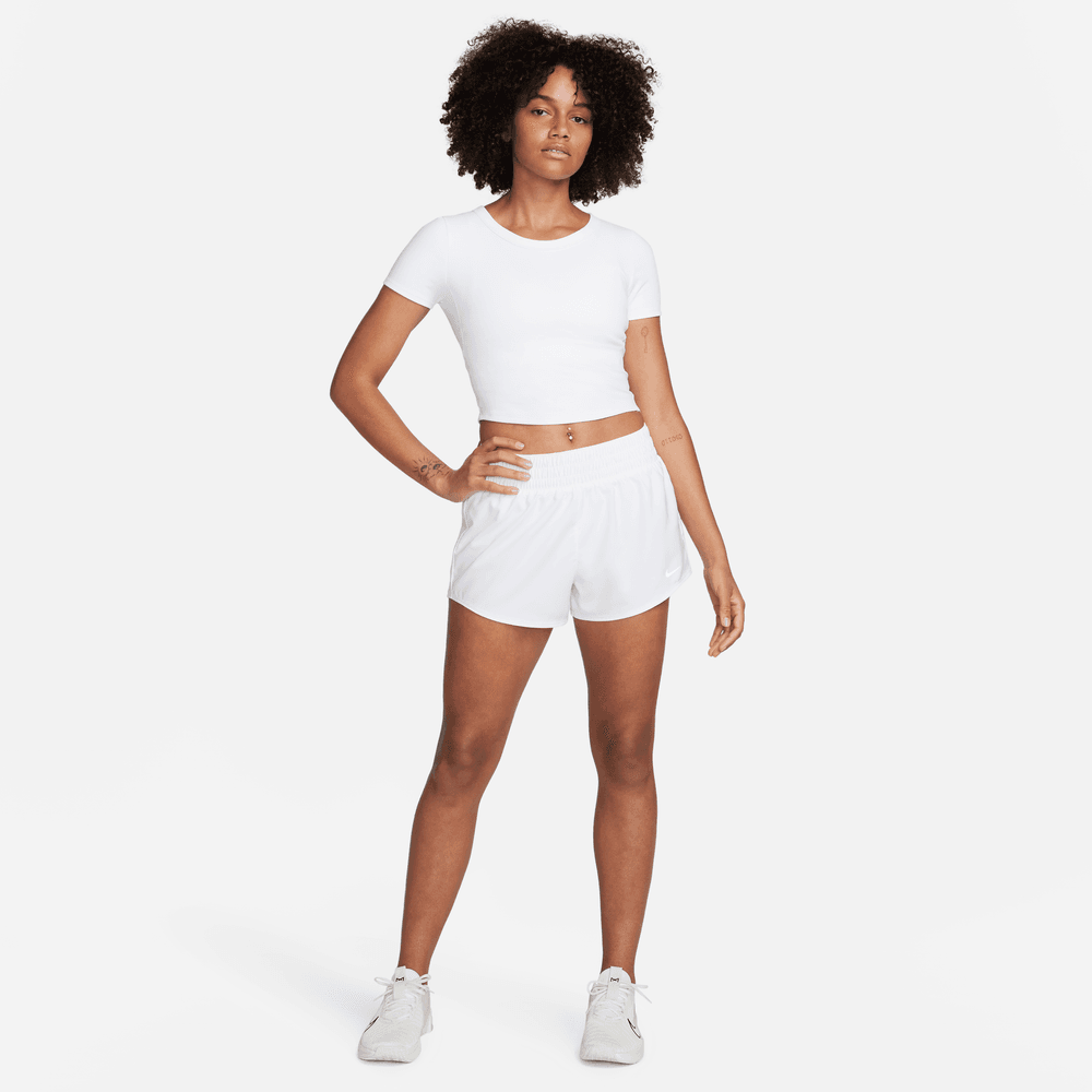 Nike One Fitted Dri-FIT Kısa Kollu Crop Kadın Üstü