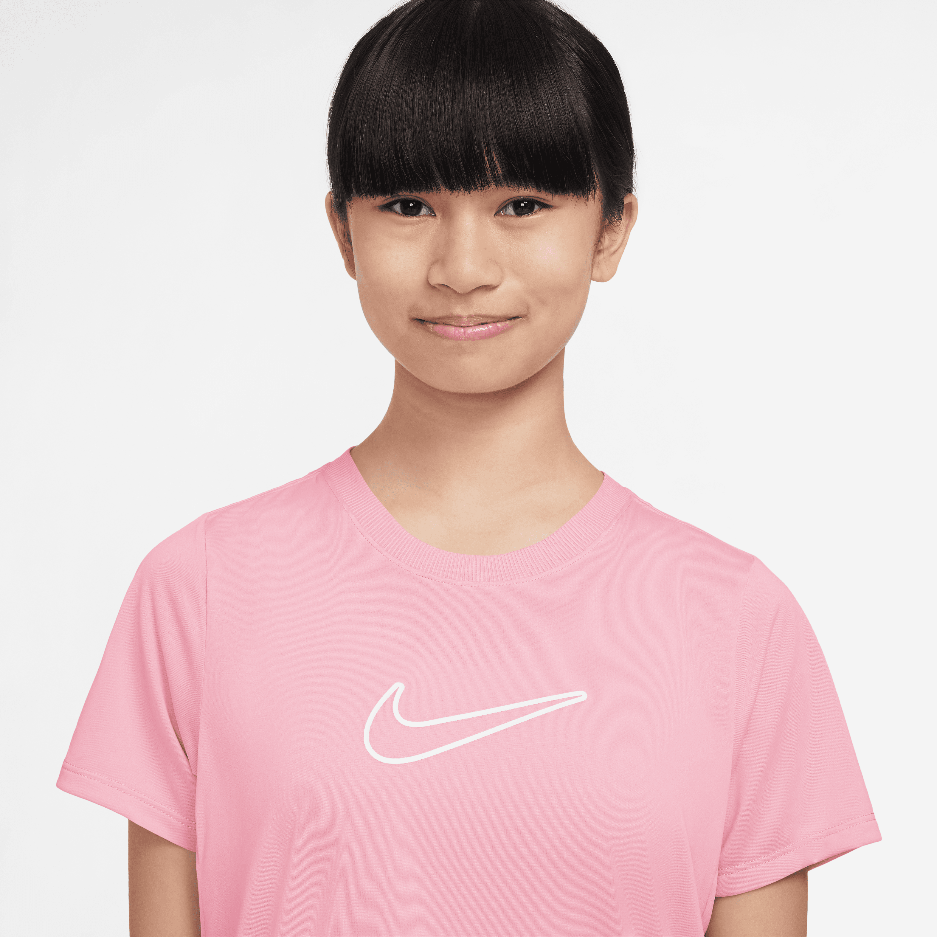 Nike One Fitted Dri-FIT Kısa Kollu Genç  Kız Çocuk Üstü