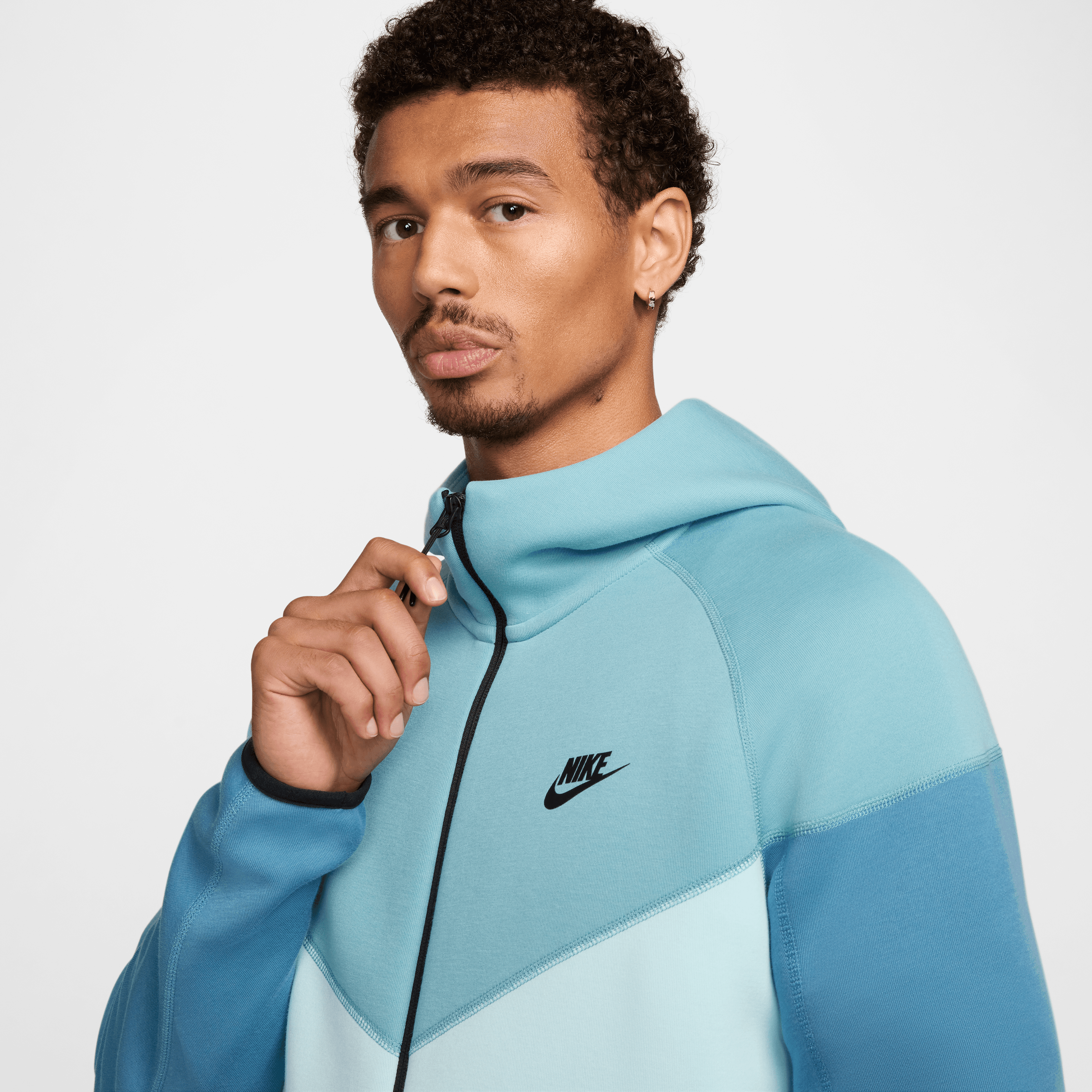 Nike Sportswear Tech Fleece Windrunner Tam Boy Fermuarlı Erkek Kapüşonlu