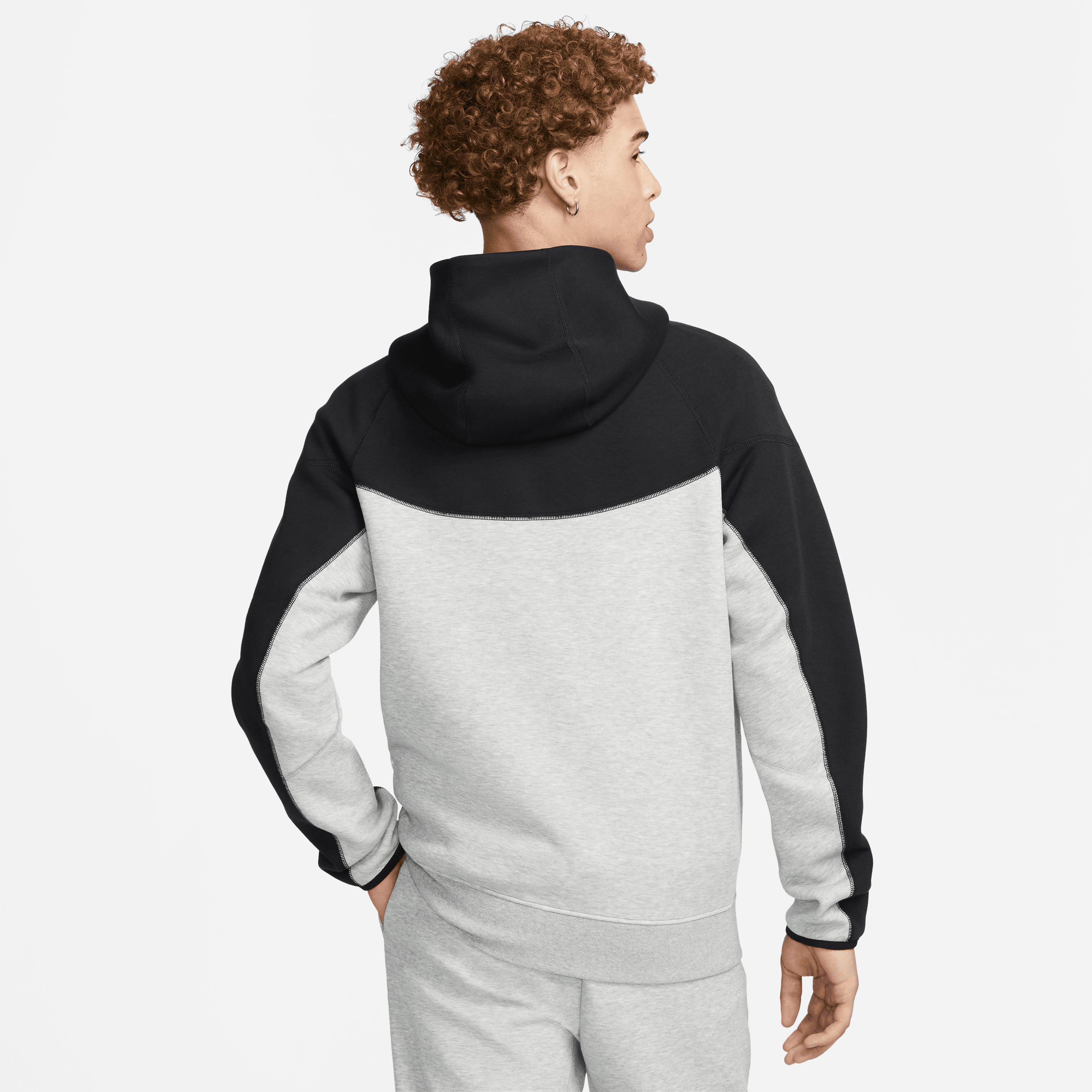 Nike Tech Fleece Tam Boy Fermuarlı Windrunner Erkek Kapüşonlu Üstü