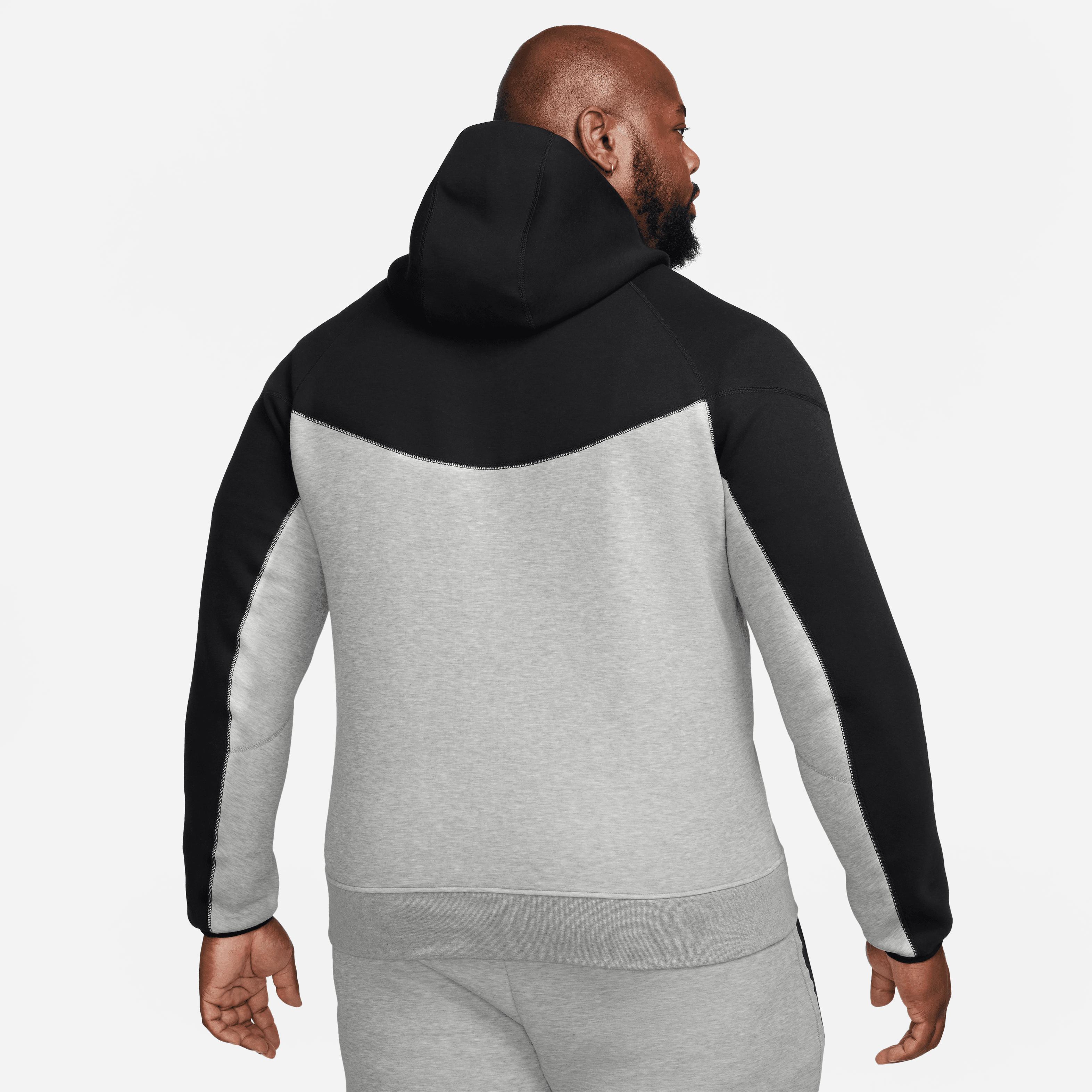Nike Tech Fleece Tam Boy Fermuarlı Windrunner Erkek Kapüşonlu Üstü