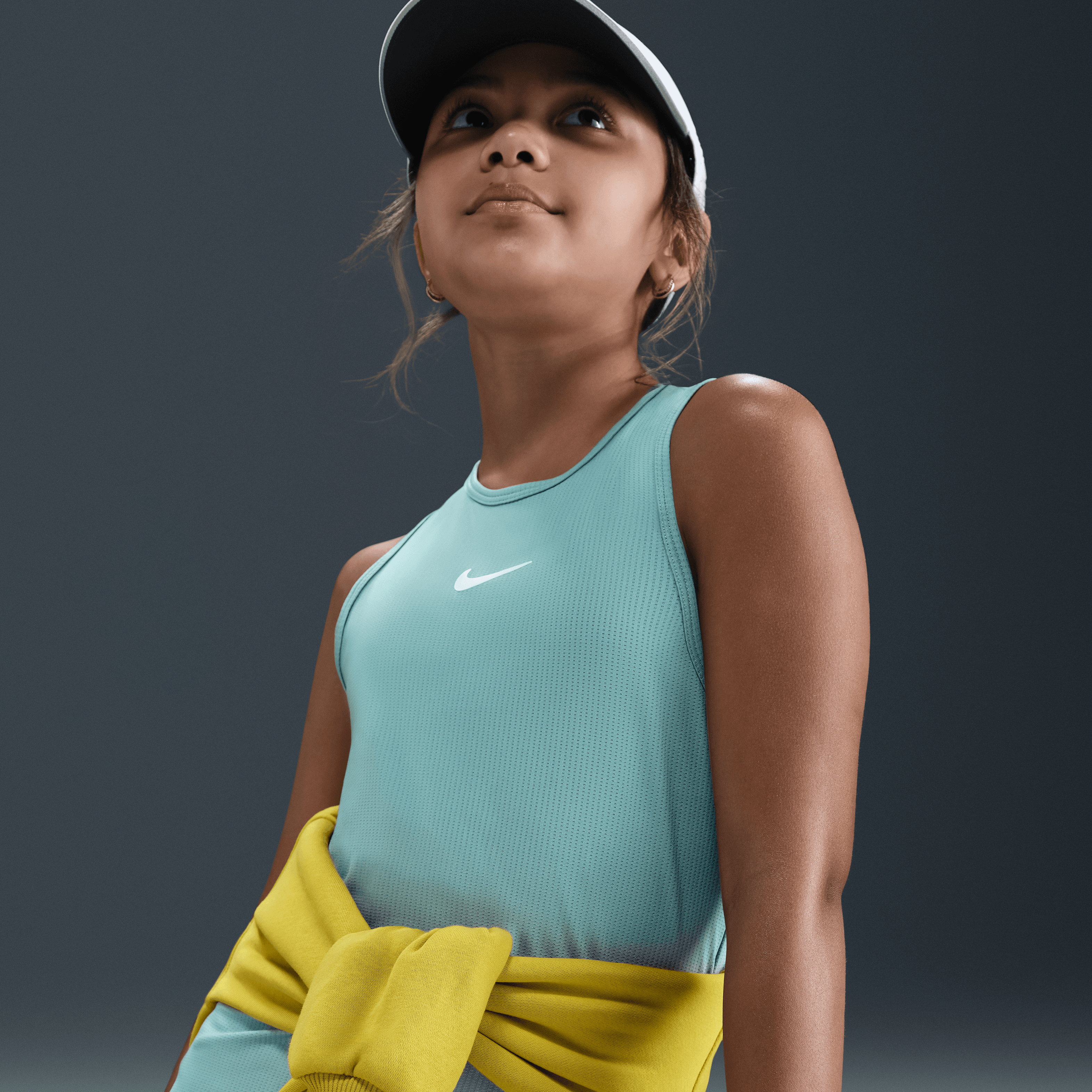 NikeCourt Dri-FIT Victory Genç Kız Çocuk Tenis Üstü