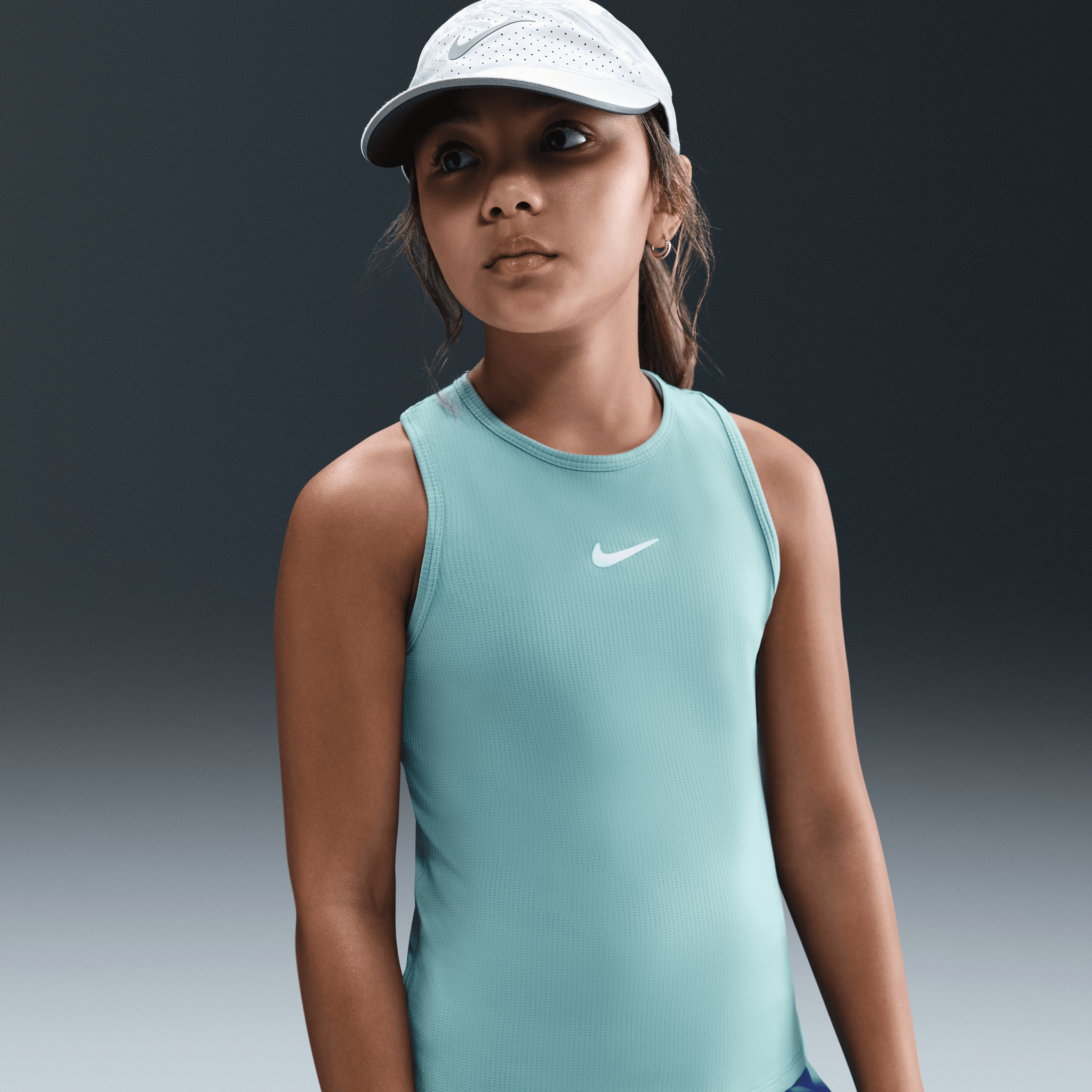 NikeCourt Dri-FIT Victory Genç Kız Çocuk Tenis Üstü