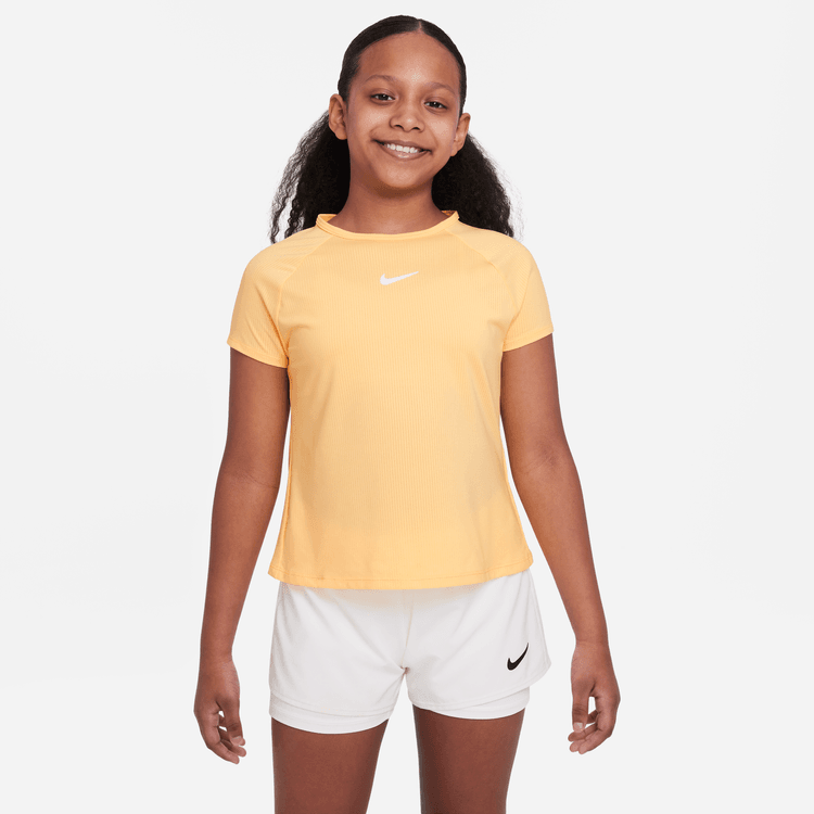 NikeCourt Dri-FIT Victory Genç Kız Çocuk Kısa Kollu Tenis Üstü