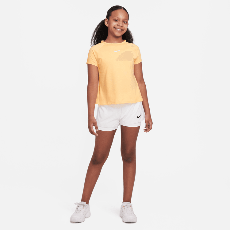 NikeCourt Dri-FIT Victory Genç Kız Çocuk Kısa Kollu Tenis Üstü