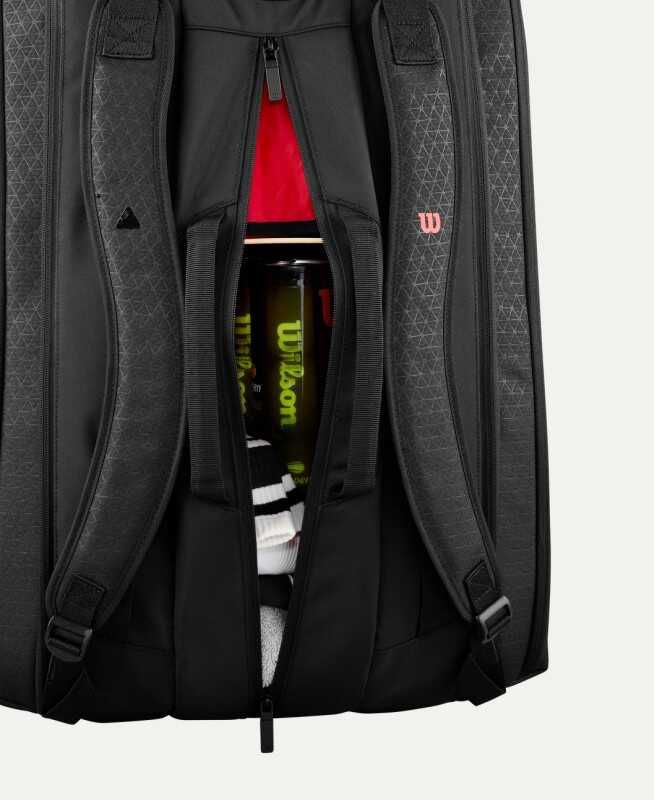 Wilson Tenis Çantası Clash V3 15PK Raket Bag Black/Infrared