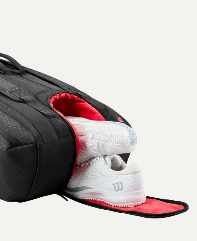 Wilson Tenis Çantası Clash V3 15PK Raket Bag Black/Infrared