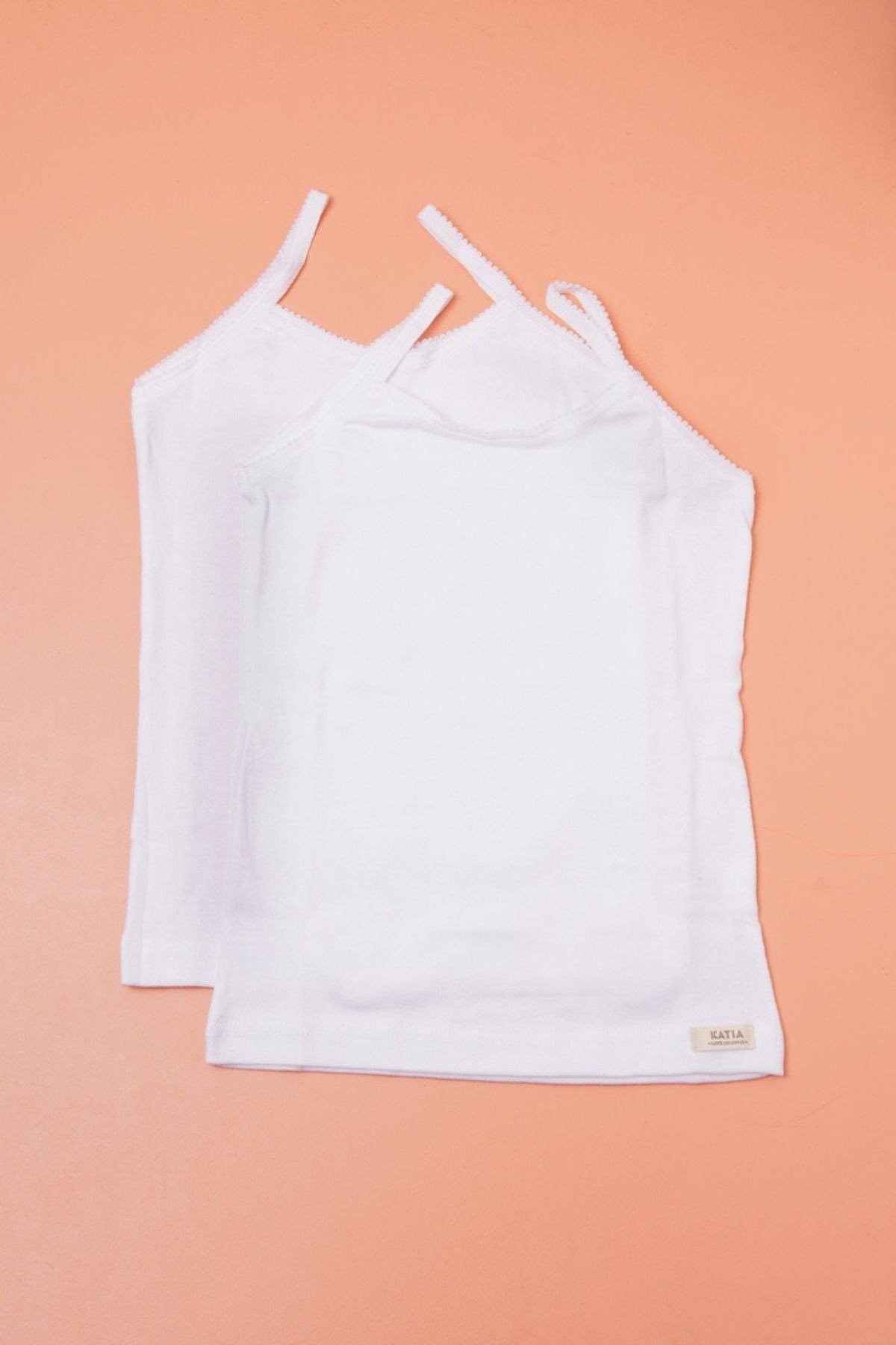 2 li Paket Kız Çocuk Atlet Beyaz/Beyaz