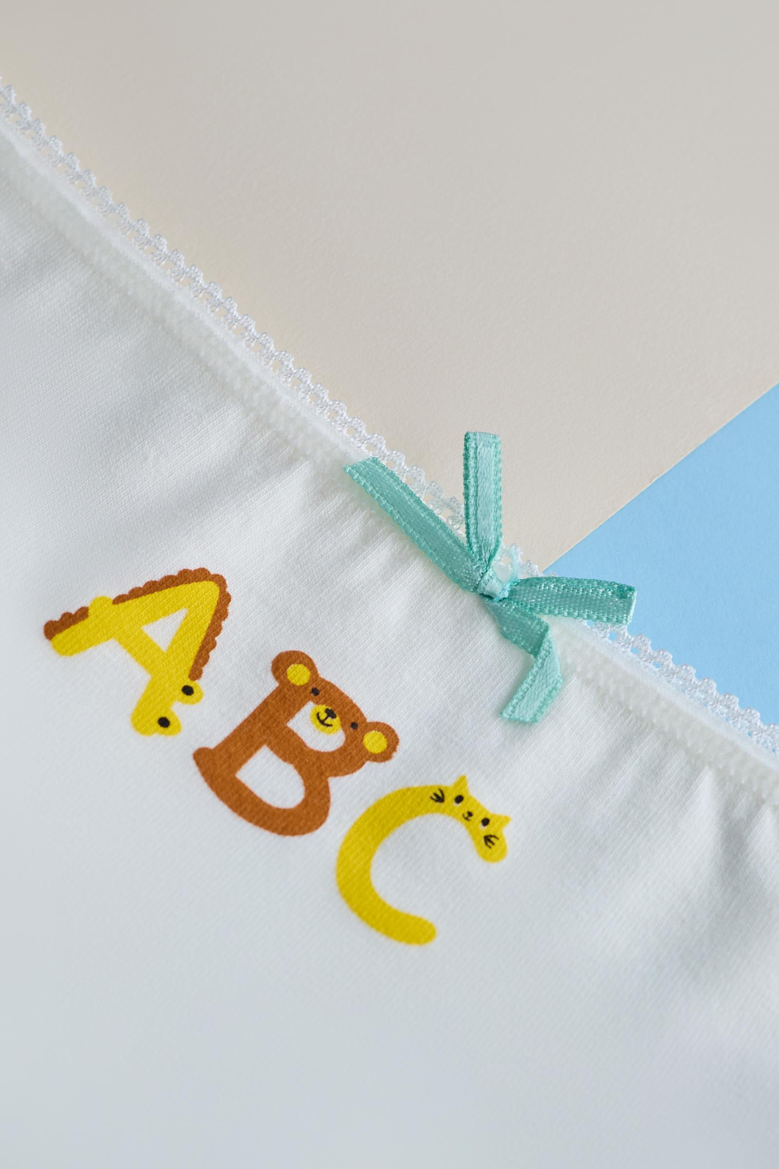  Kız Çocuk 3lü Paket Alfabe Slip