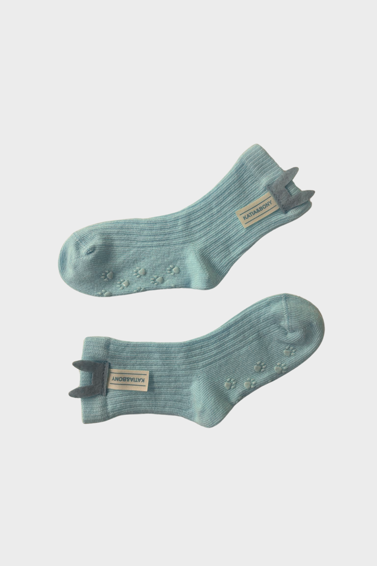Baby Accessorized 2-Piece Sock - Ecru-Blue