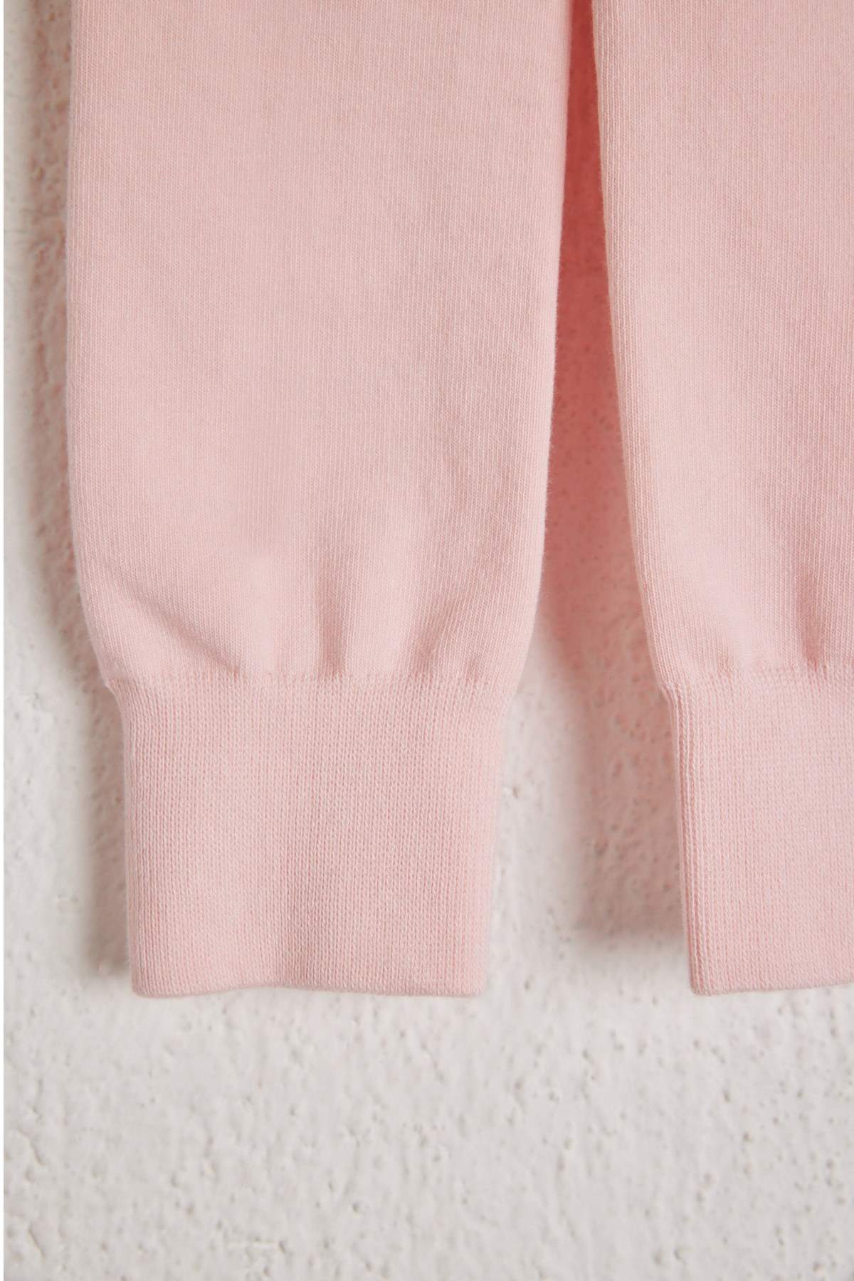 Lastik Detaylı Çocuk Tayt Açık Pembe