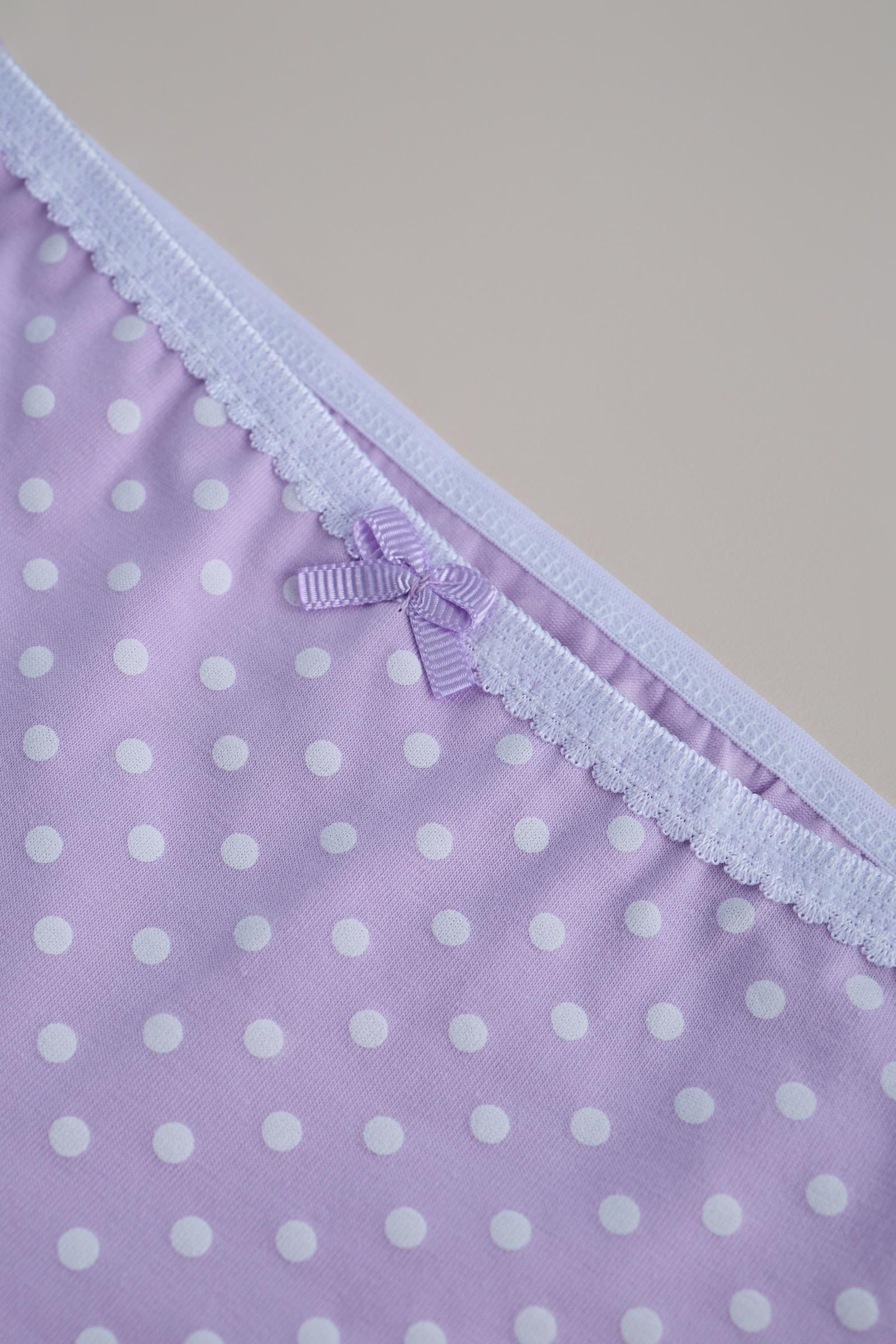 Kız Çocuk 5 li Paket  Puantiye Detaylı Boxer Çok Renkli