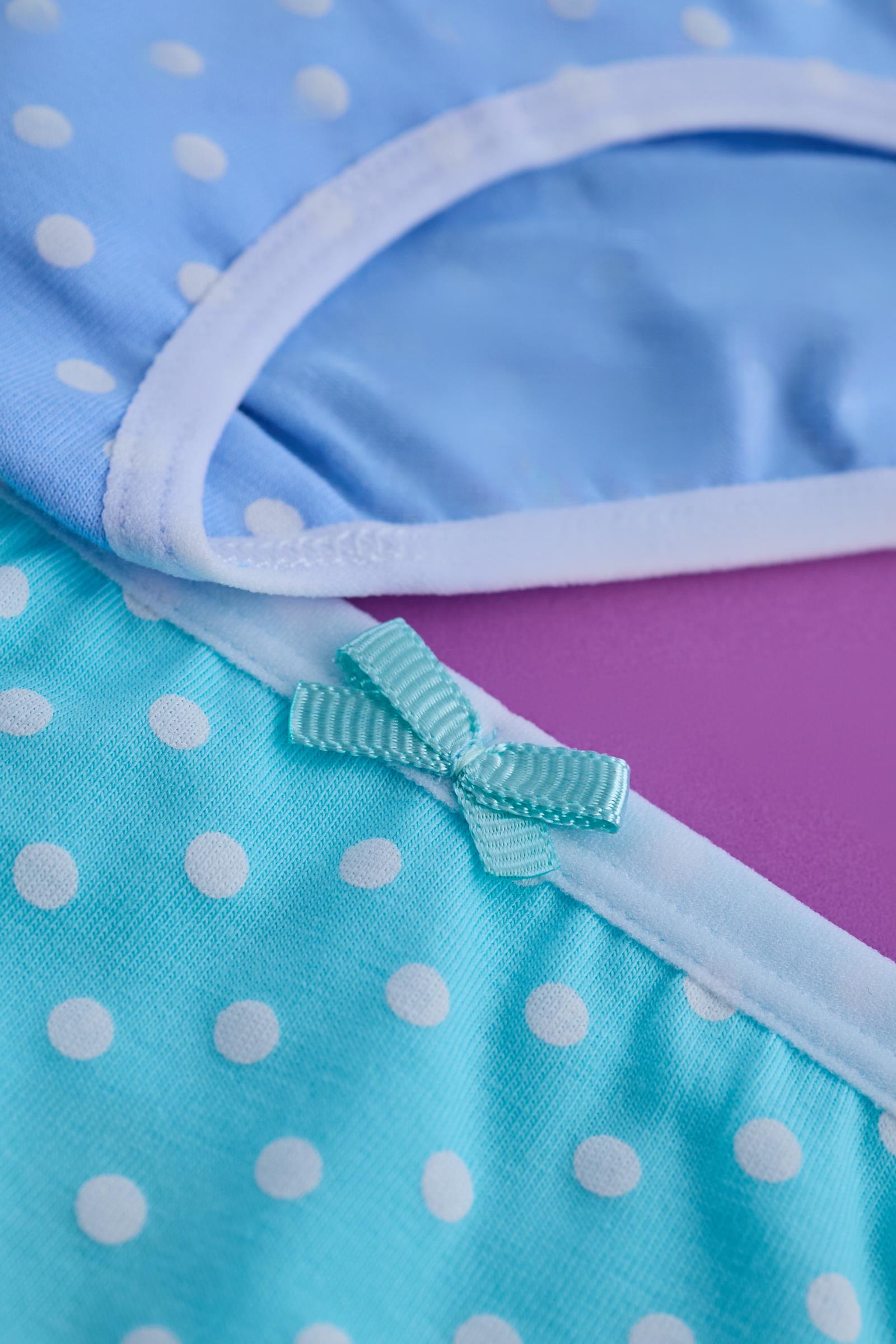 Kız Çocuk 5 li Paket Puantiye Detaylı Slip Çok Renkli