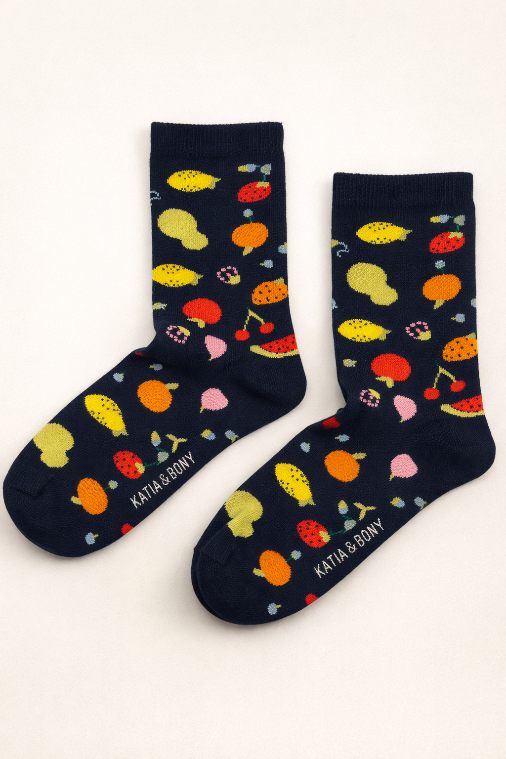 22501G2040 MEYVE DESENLİ ÇOCUK SOKET ÇORAP Lacivert