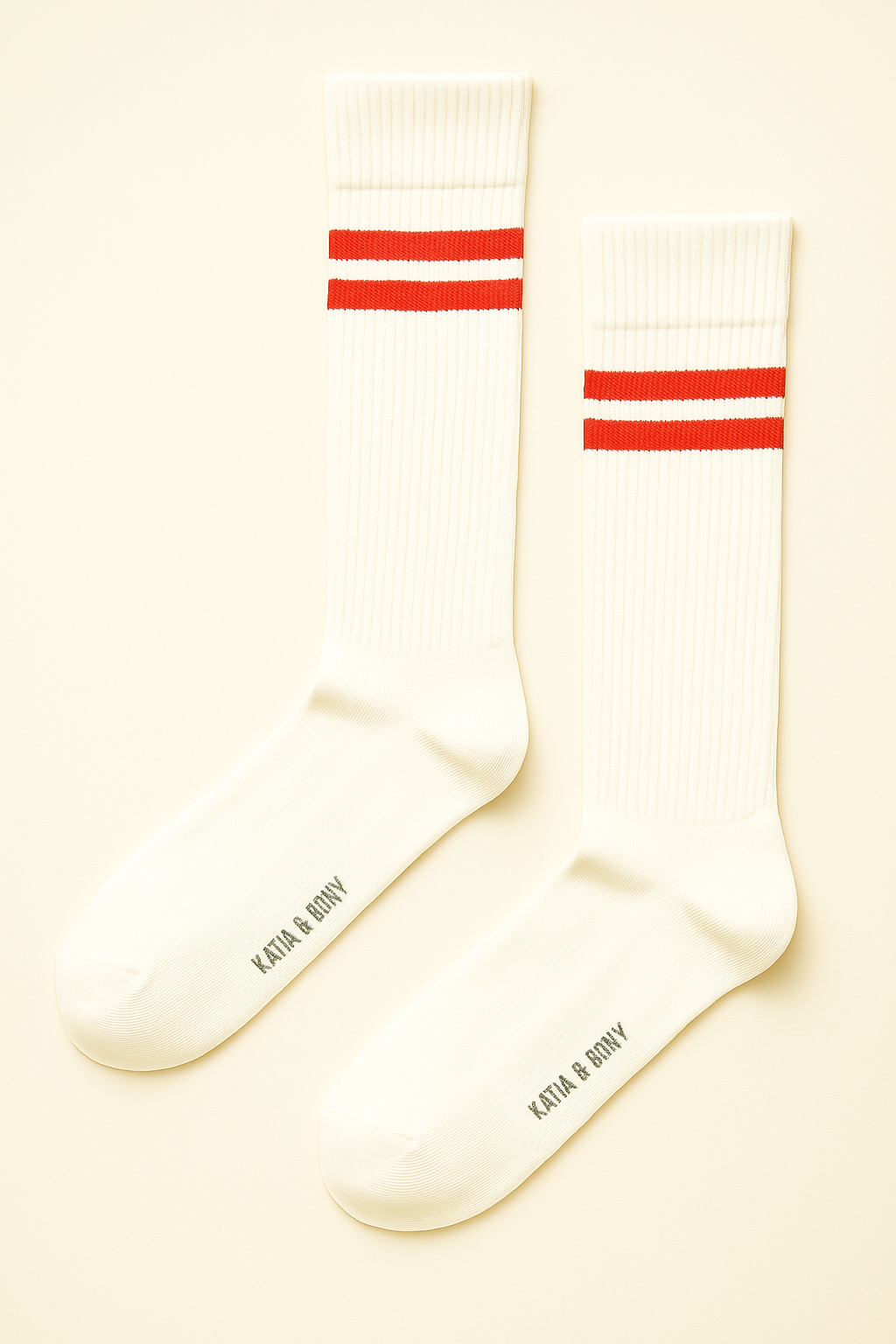 22501G4023 ÇİZGİ DESENLİ UNISEX SOKET SPOR ÇORAP Kırmızı