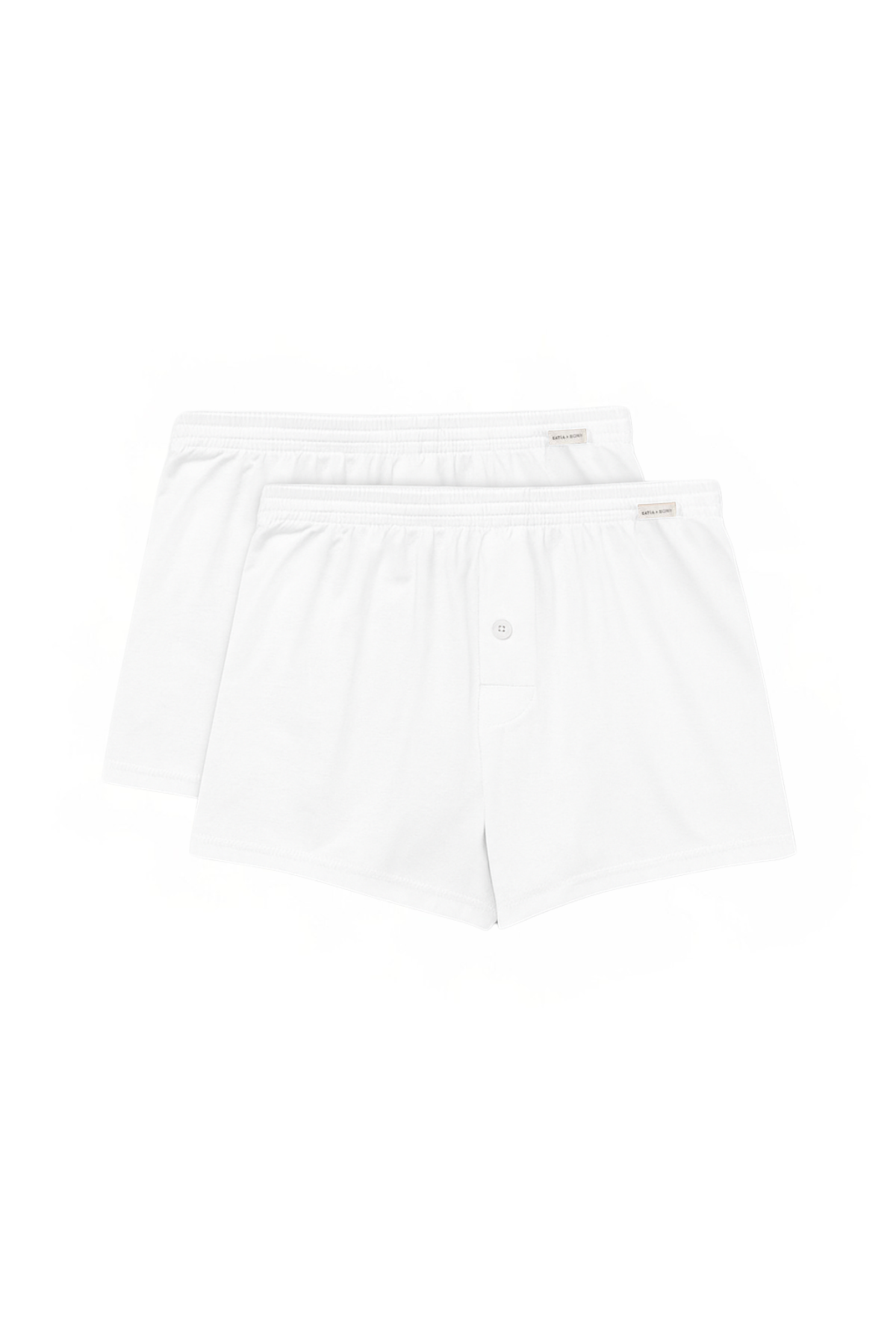 2'li Paket Basic Modal Loose Fit Erkek Boxer Beyaz/Beyaz