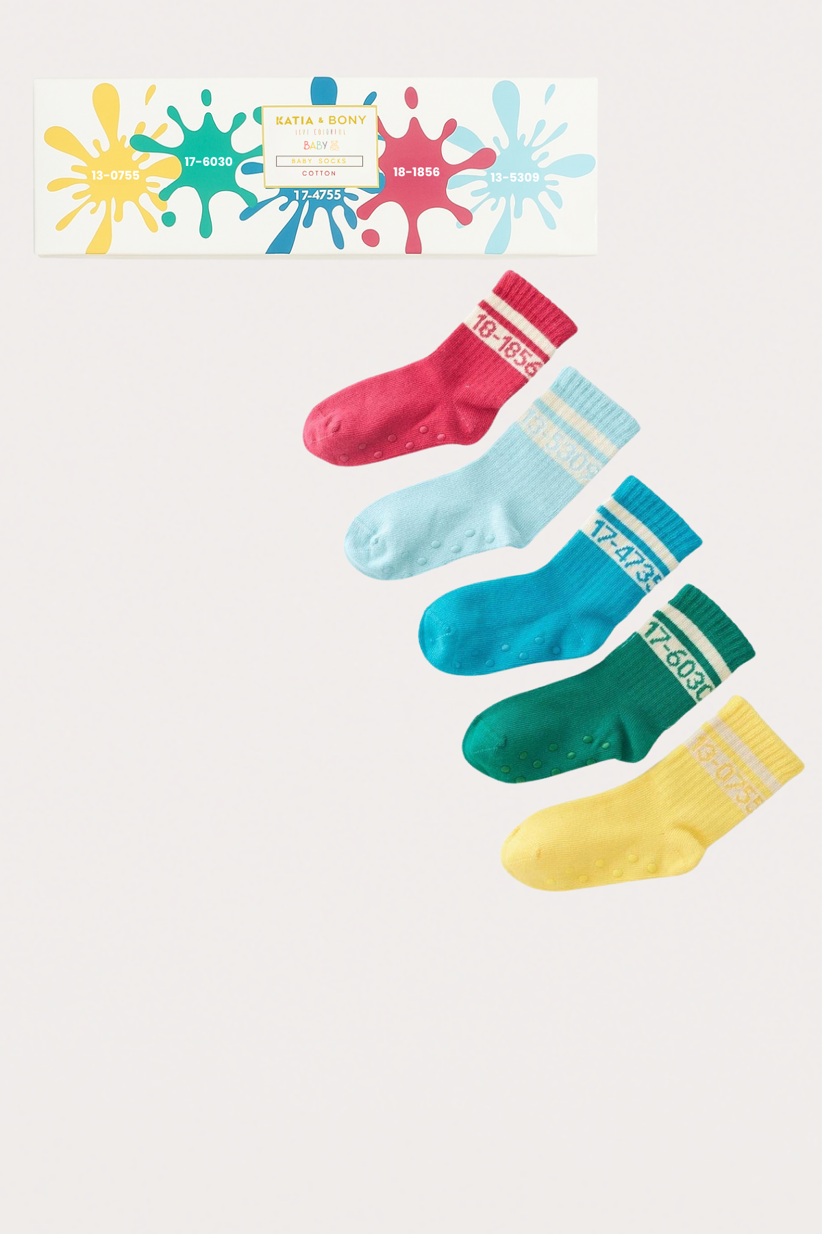 Baby 5-Piece Pantone Color Boxed Ankle Socks
