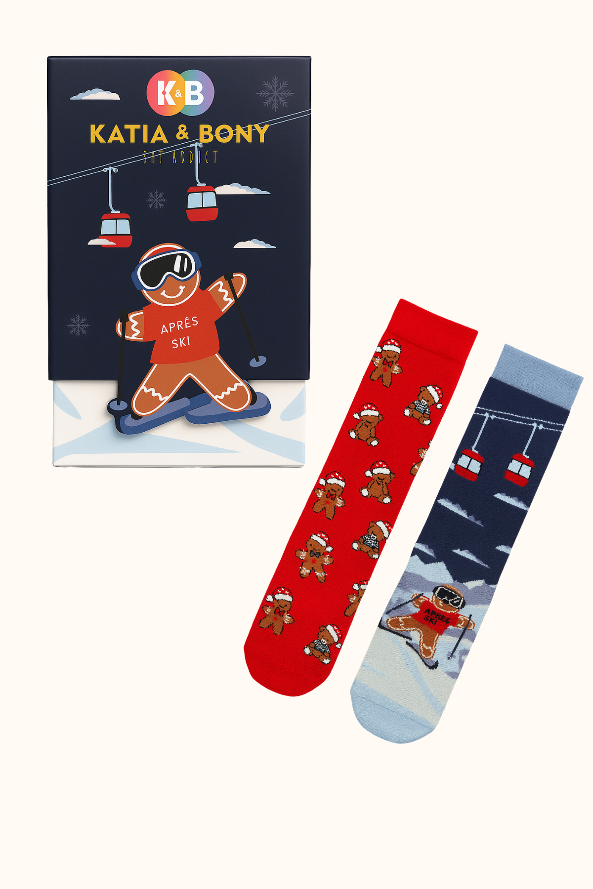 Çocuk 2li Snowboard Kutulu Soket Çorap