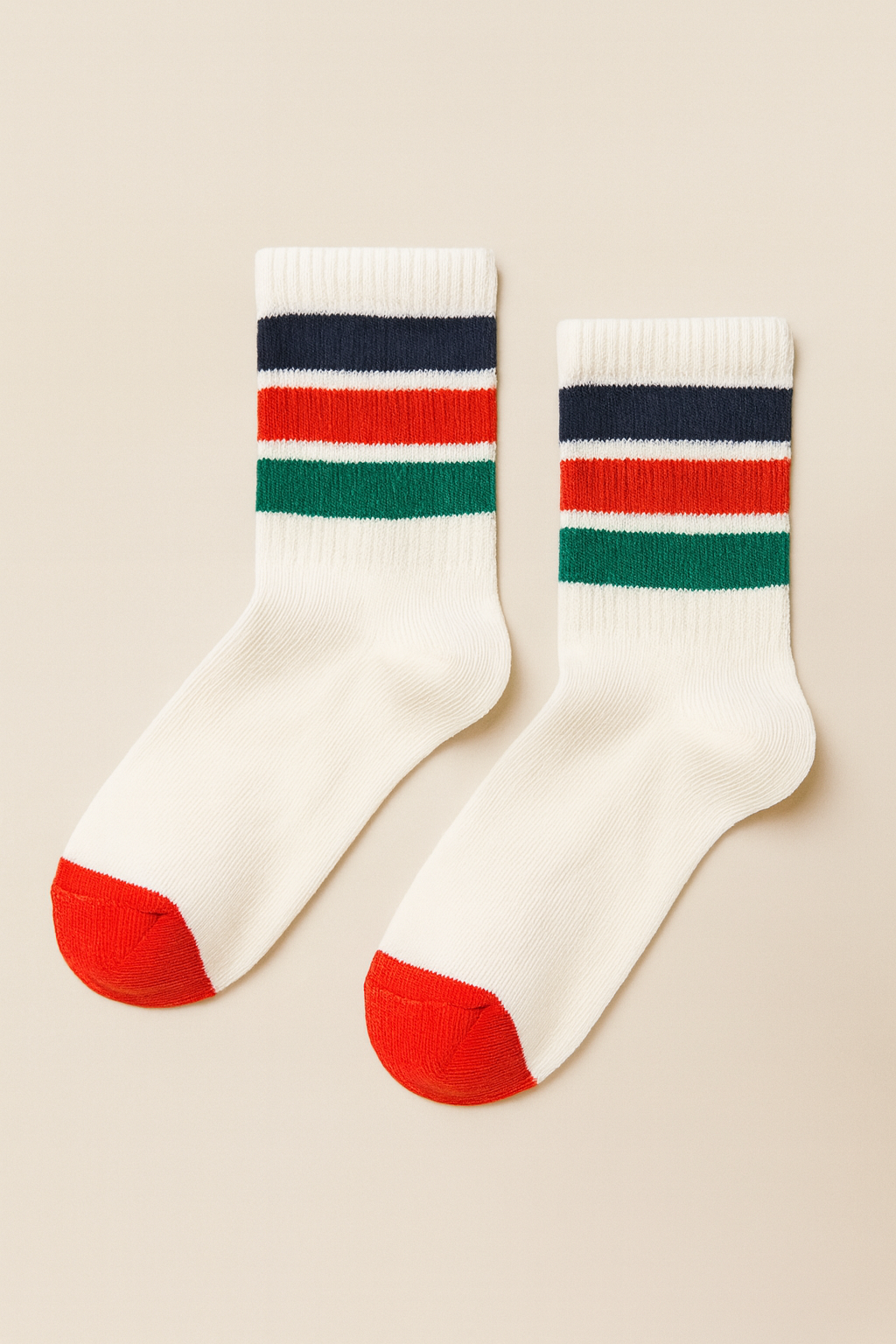 Çocuk Renkli Şeritli Basic Soket Çorap
