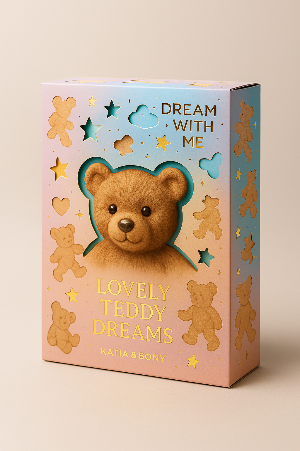 Çocuk Teddy Desenli Kutulu Pijama Takımı