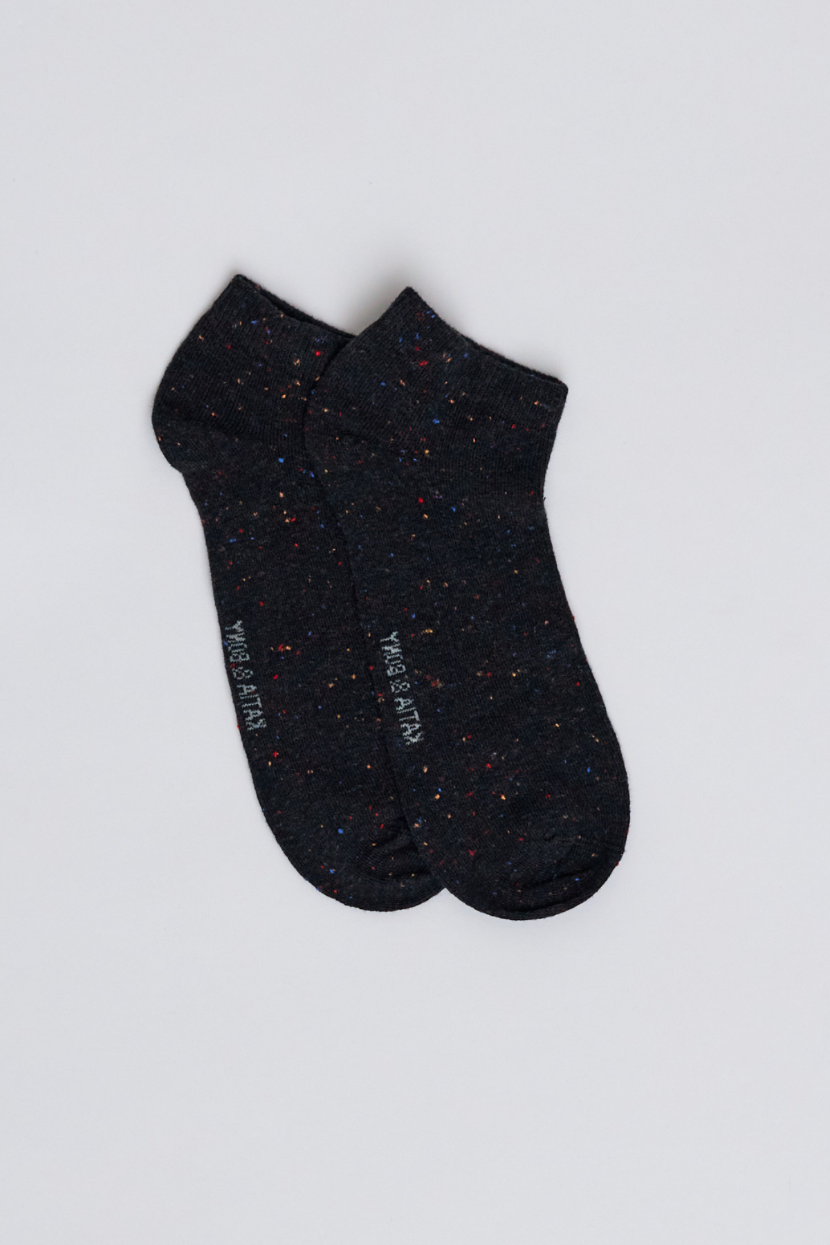 Desenli Unisex Patik Çorap SİYAH