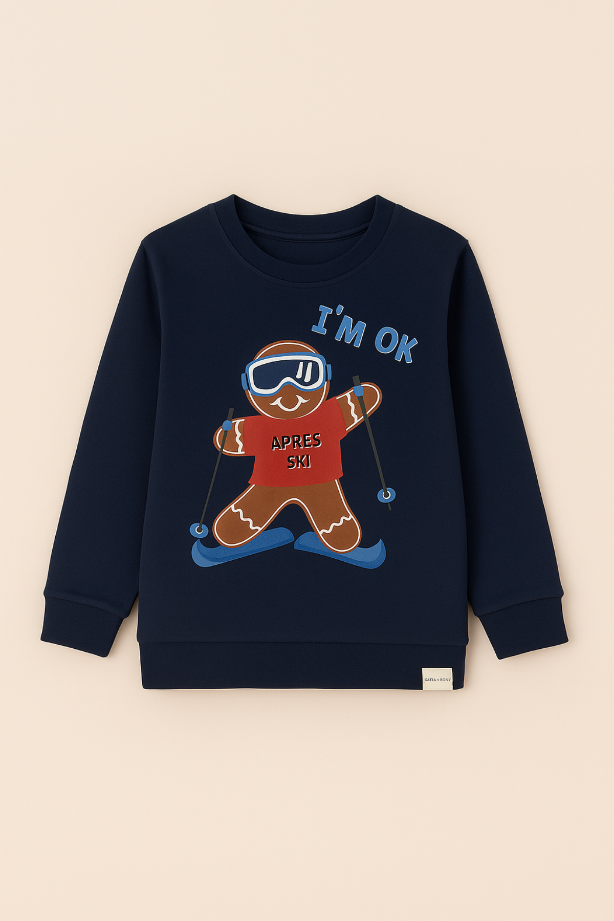 22512K2009 XMASS BREADMAN ERKEK ÇOCUK YILBAŞI SWEATSHIRT Lacivert