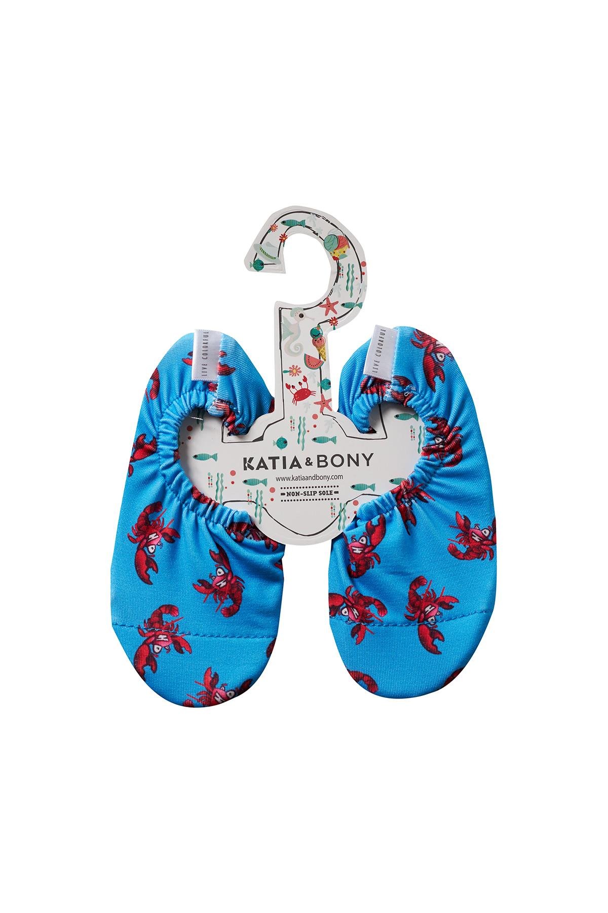 Boys Blue Lobster Patterned Water Shoes