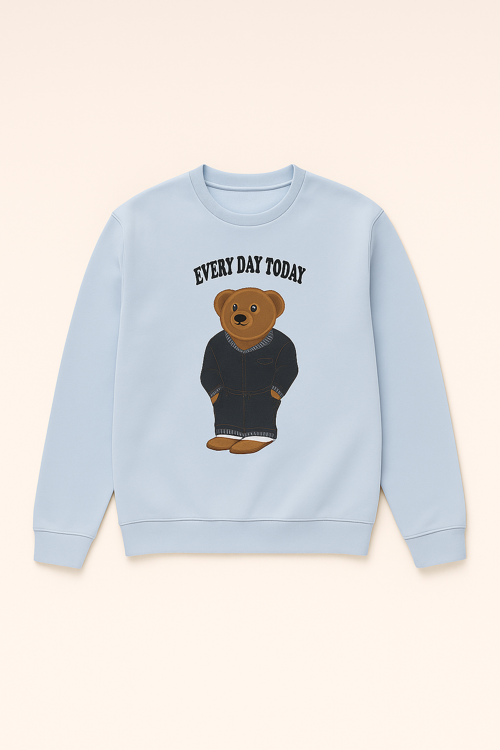 Erkek Çocuk Teddy Desenli Pijama Üstü Mavi