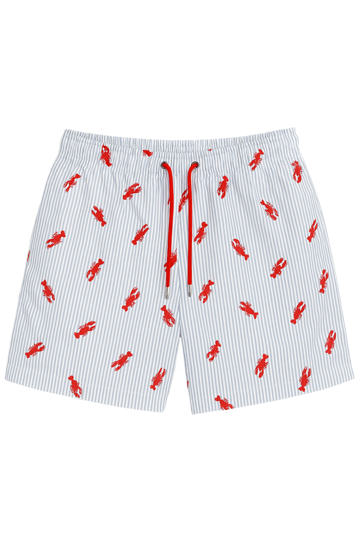 Erkek Frill Wave Istakoz Desenli Deniz Şortu Mavi