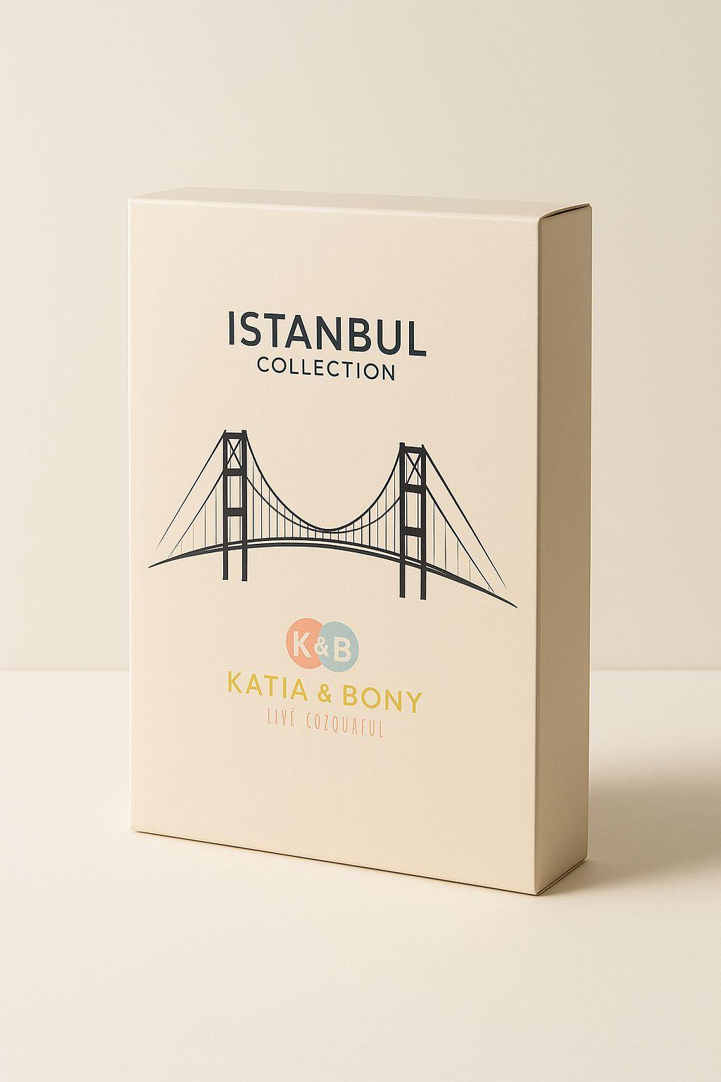 Erkek İstanbul Serisi Boğaz Köprüsü Desenli Premium Kutulu Pijama Takımı Mavi