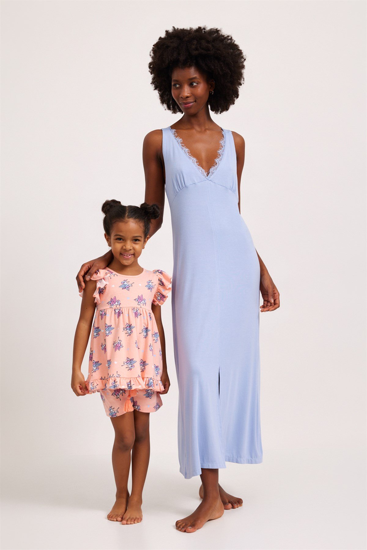 Fairytale Ruffled Girls Pajama Top Pink