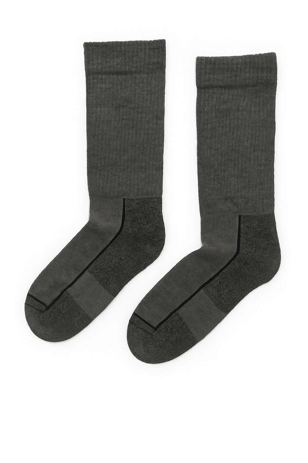Havlu Jakarlı Erkek Soket Çorap Gri
