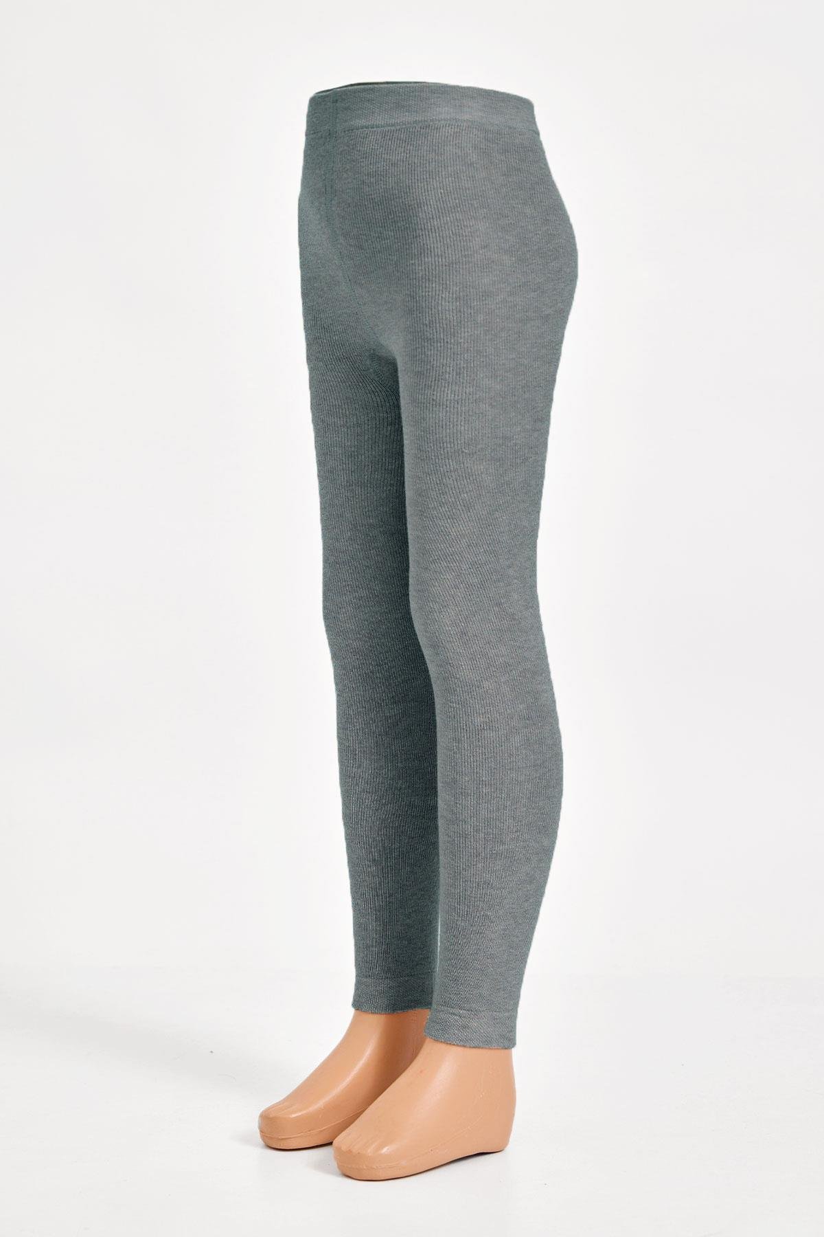 İçi Havlu Çocuk Tayt GRİ MELANJ