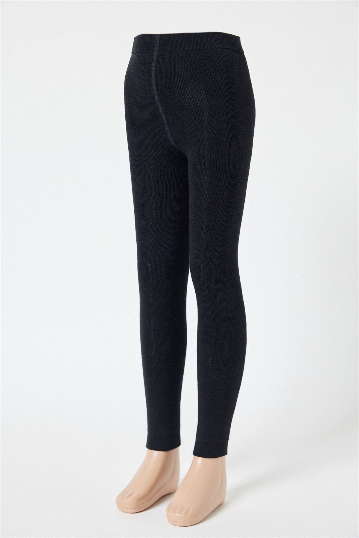 Towel Lined Childrens Leggings Black