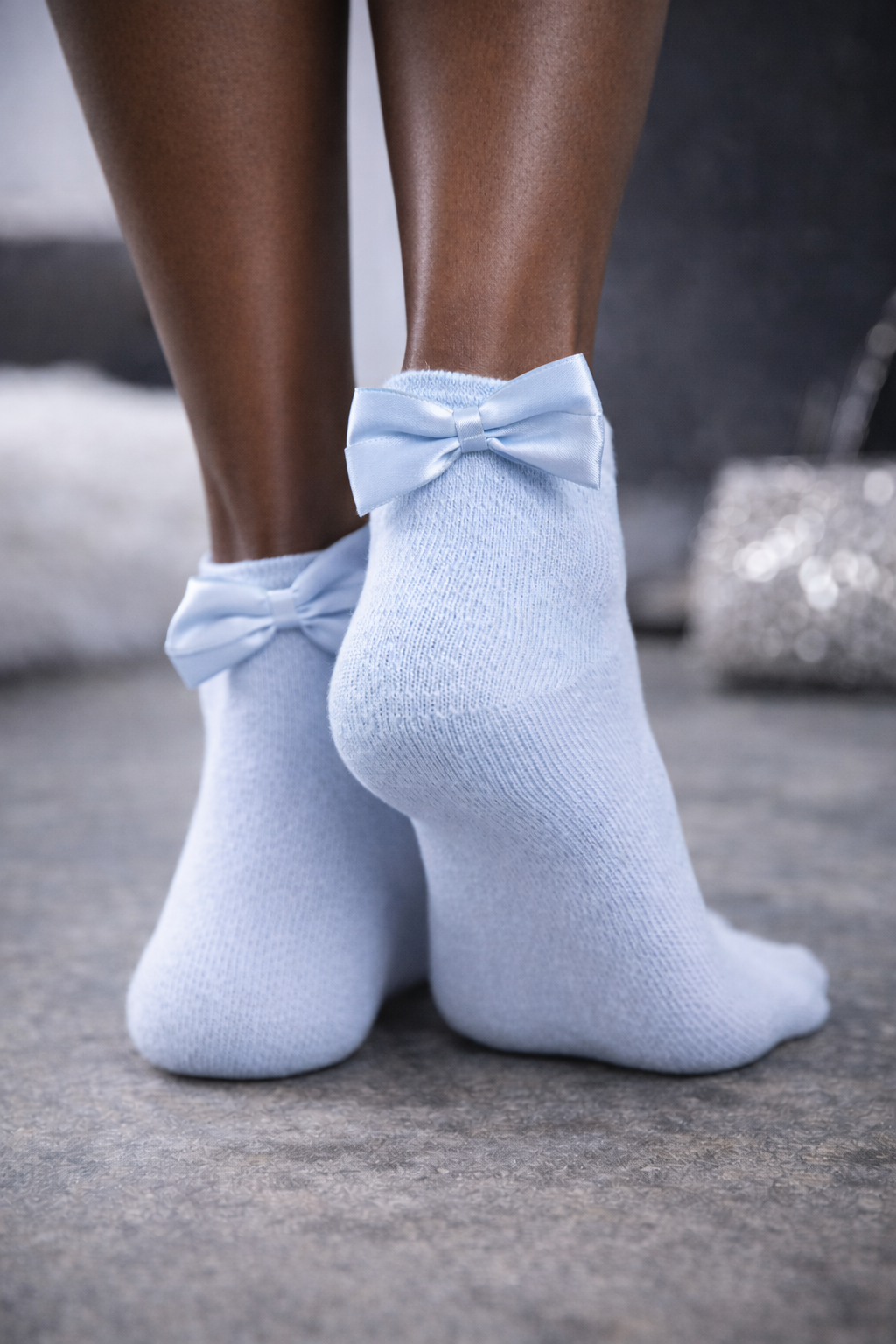 Kadın Fiyonklu Modal Soket Çorap Mavi