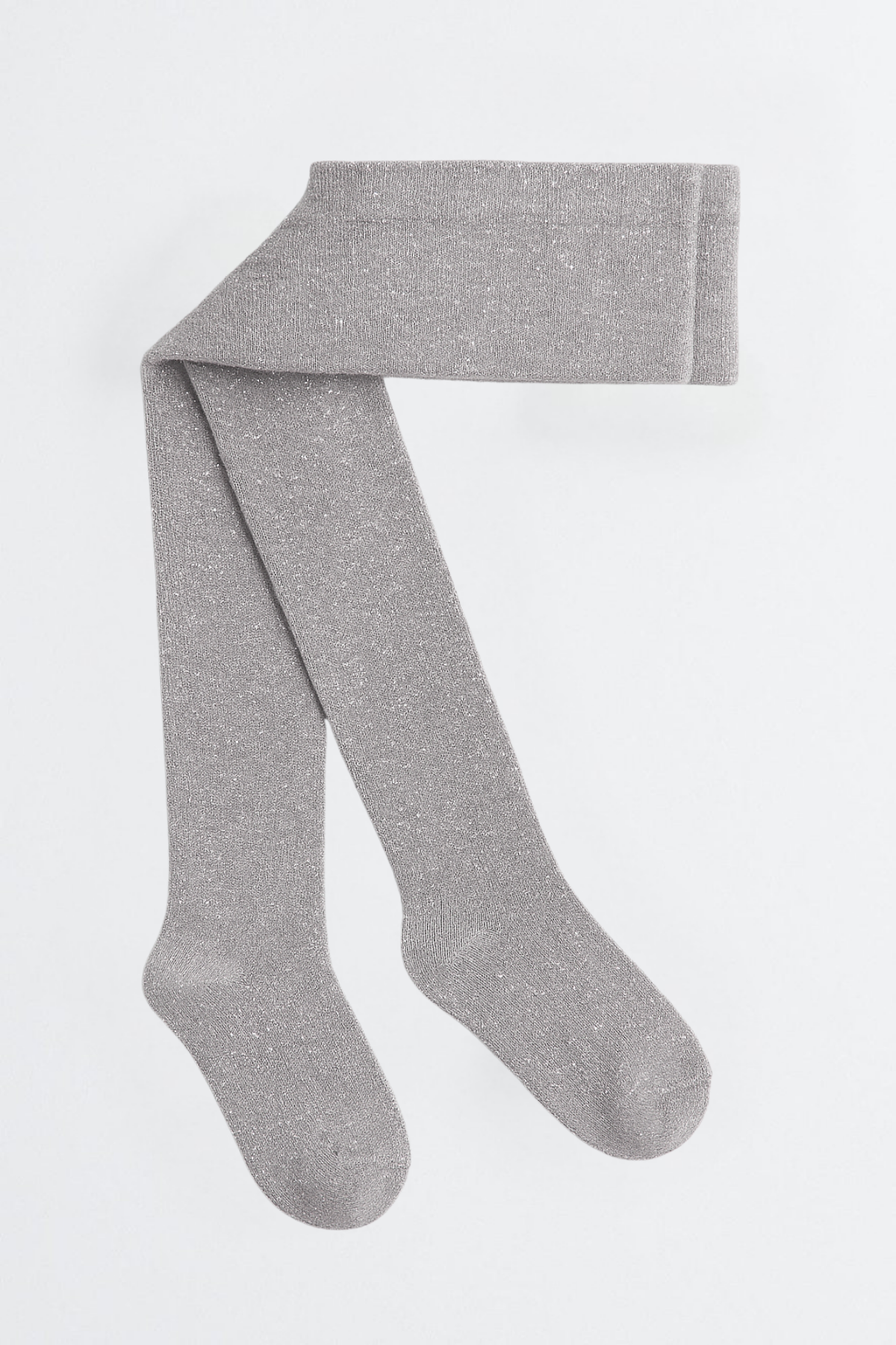 Kız Bebek Simli Külotlu Çorap Gri