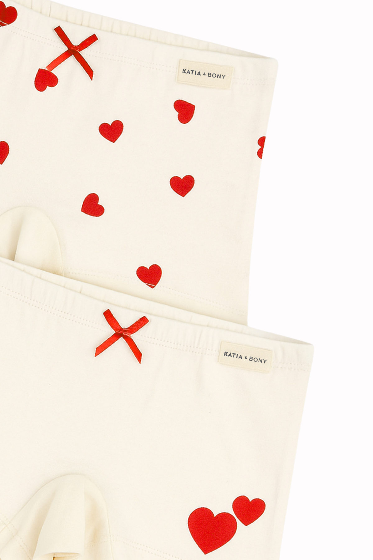 Kız Çocuk Kalpli 2li Boxer Ekru