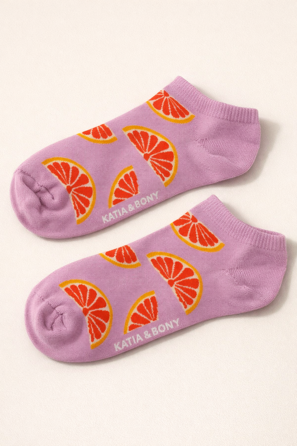 Kız Çocuk Meyve Desenli Patik Çorap Lila