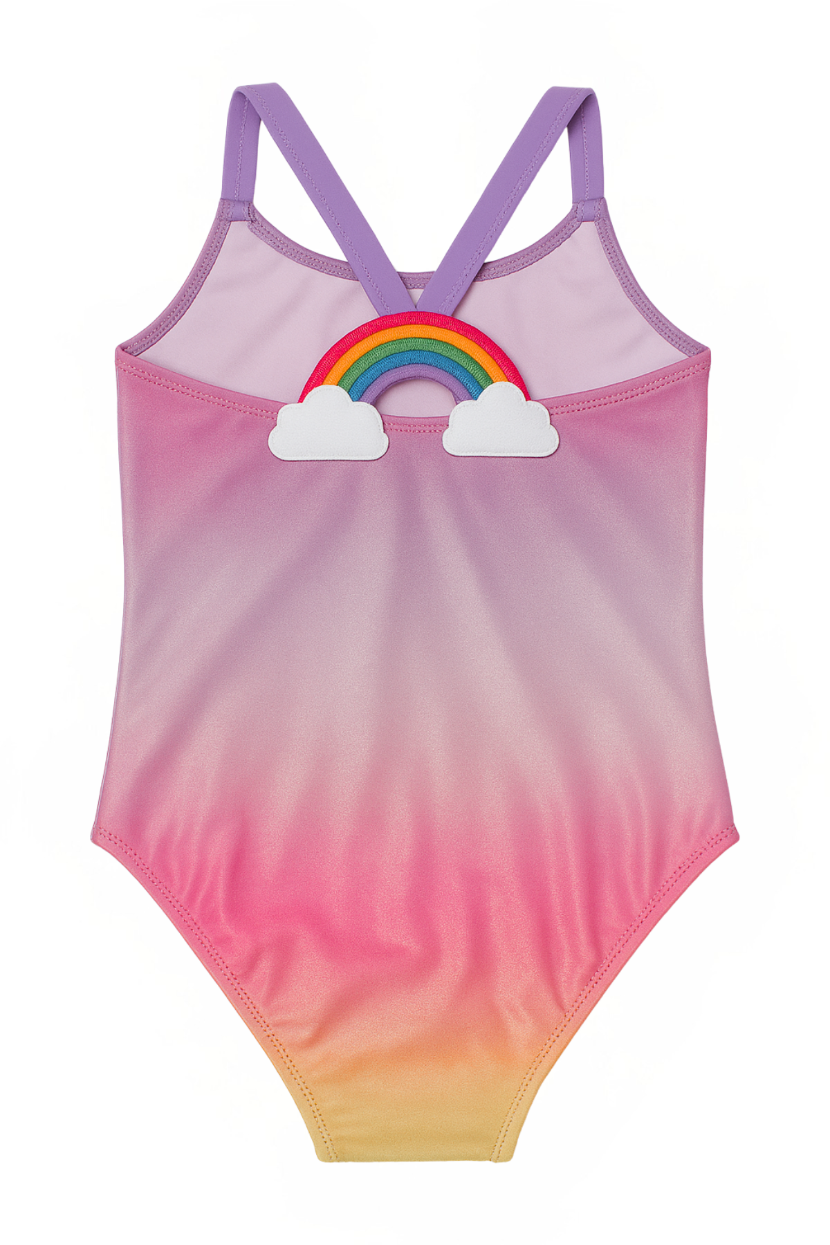 Kız Çocuk Unicorn Sırt Detaylı Mayo Çok Renkli