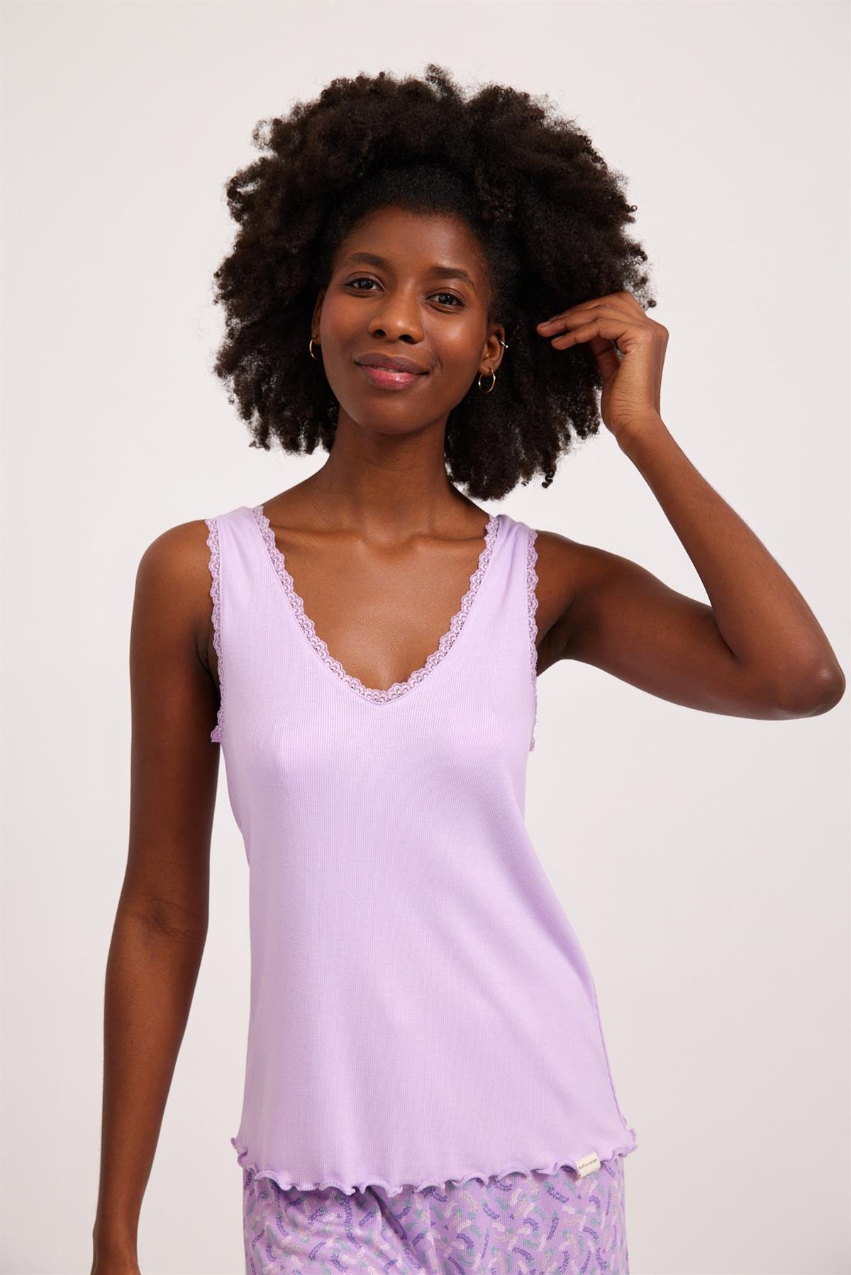 Lavender Kadın Askılı Üst Lila